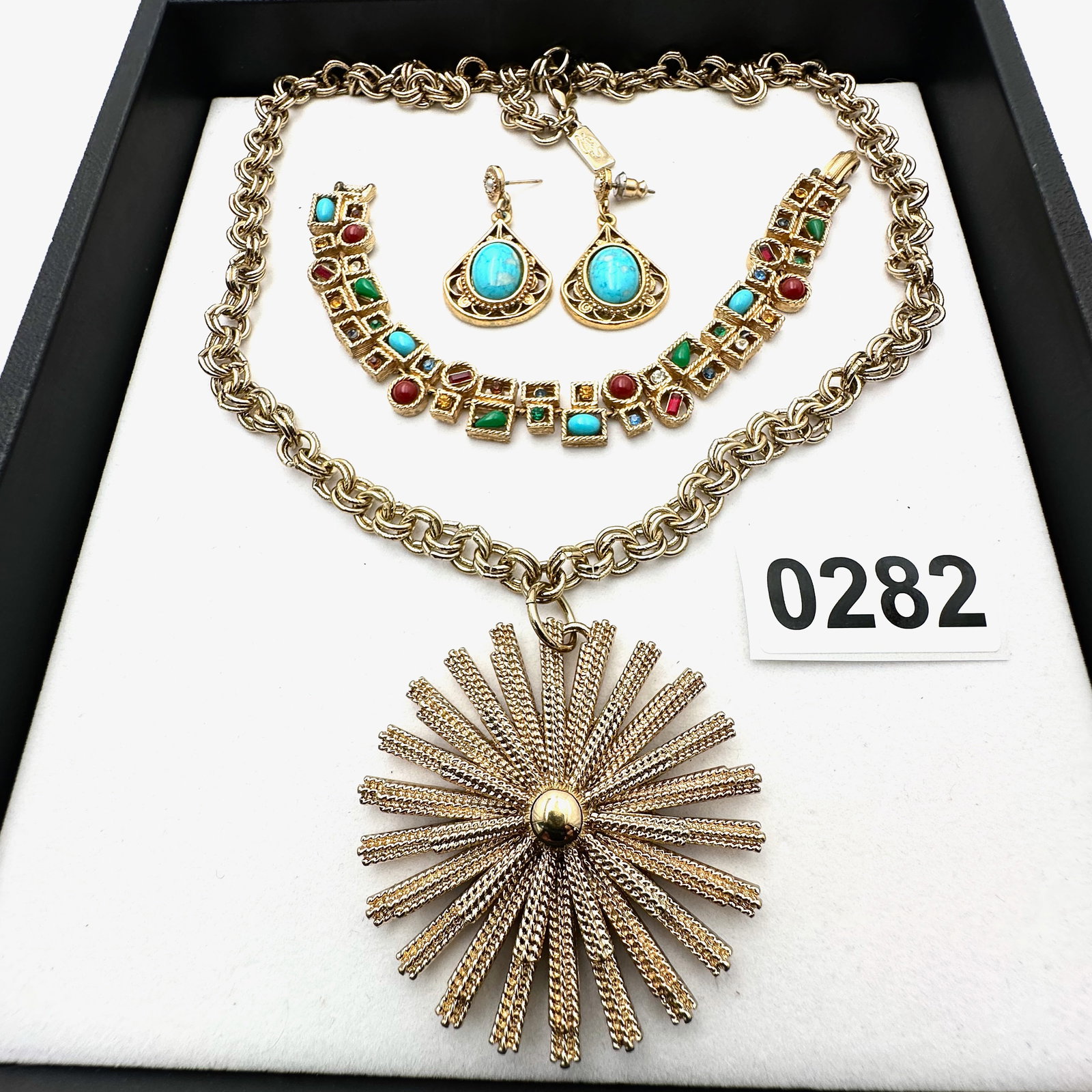 Vintage and Modern Jewelry Collection Group Multicolor Bracelet 1928 Earrings Pendant necklace: Vintage and Modern Jewelry Collection Group Multicolor Bracelet 1928 Earrings Pendant necklace