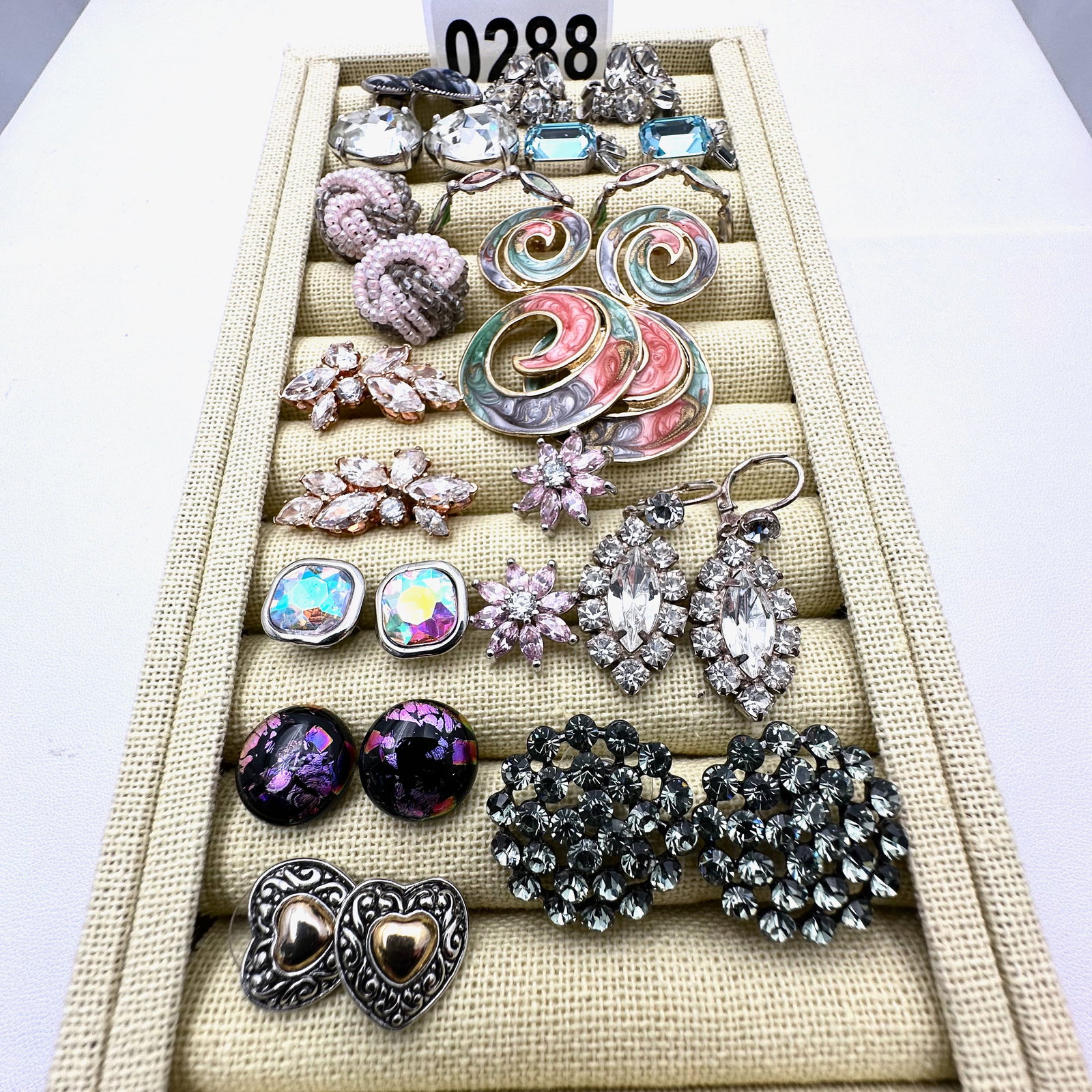 Vintage and Modern Costume Earrings Lot Variety of Styles Clip and Pierced (1 of 2)