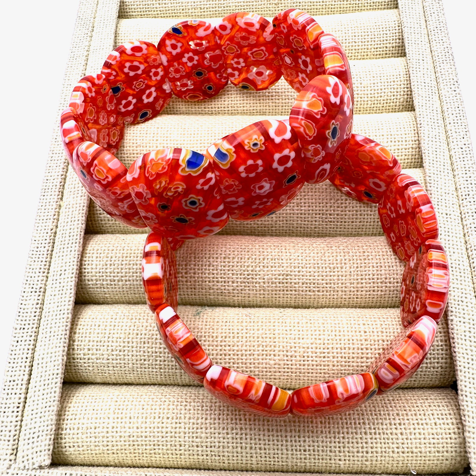 Orange Murano Glass Pair of Bracelets (1 of 2)