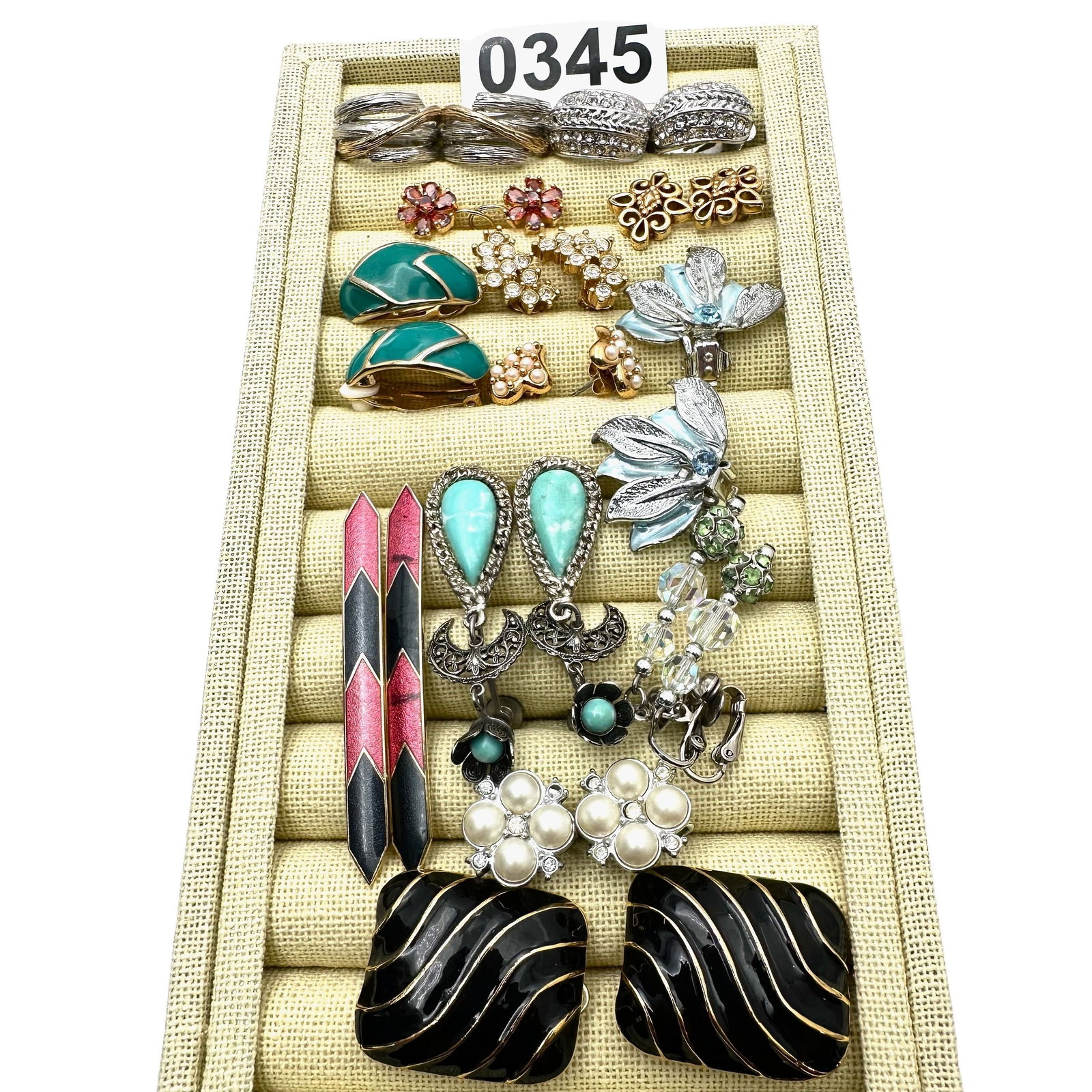 Vintage and Modern Costume Earrings Lot Variety of Styles Clip and Pierced: Vintage and Modern Costume Earrings Lot Variety of Styles Clip and Pierced