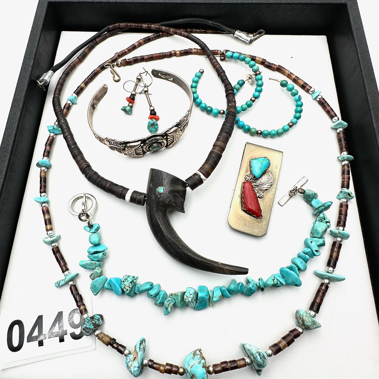 Vintage and Modern Jewelry Collection Group American Southwest Turquoise Silver Tone No Sterling in (1 of 2)