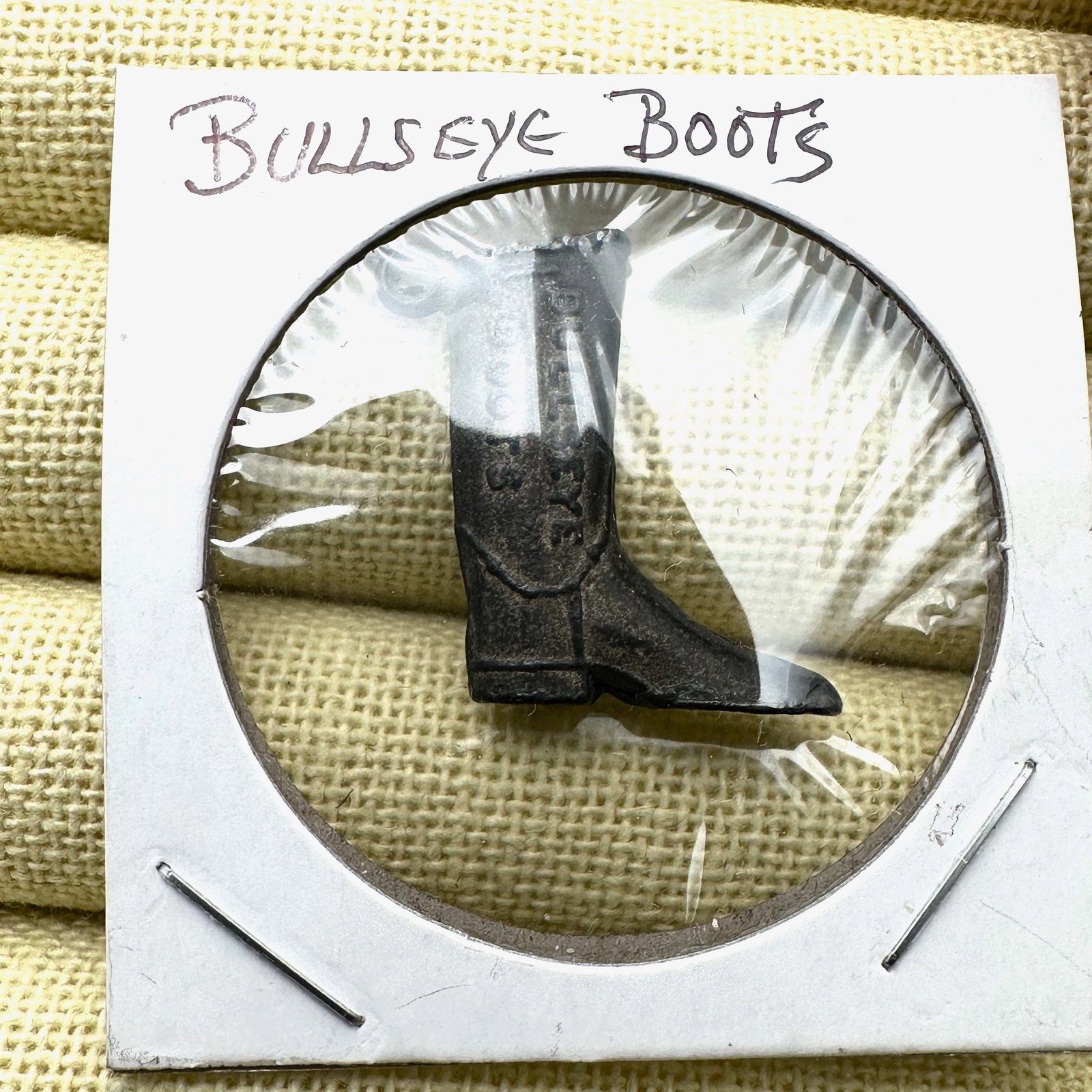 Vintage Advertising Sterling Silver Charm Bullseye Boots Early 1900s (1 of 2)