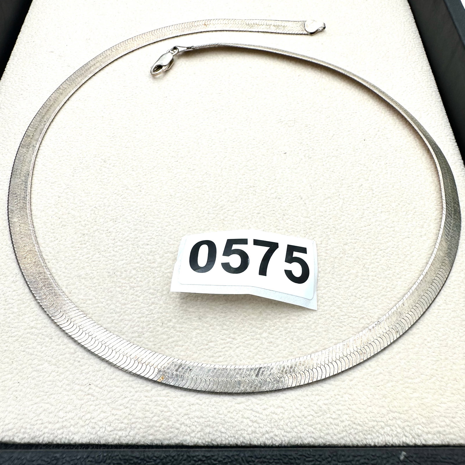 Wide Sterling Silver Chain Necklace 19 Inch Length Weight 23 Grams (1 of 2)