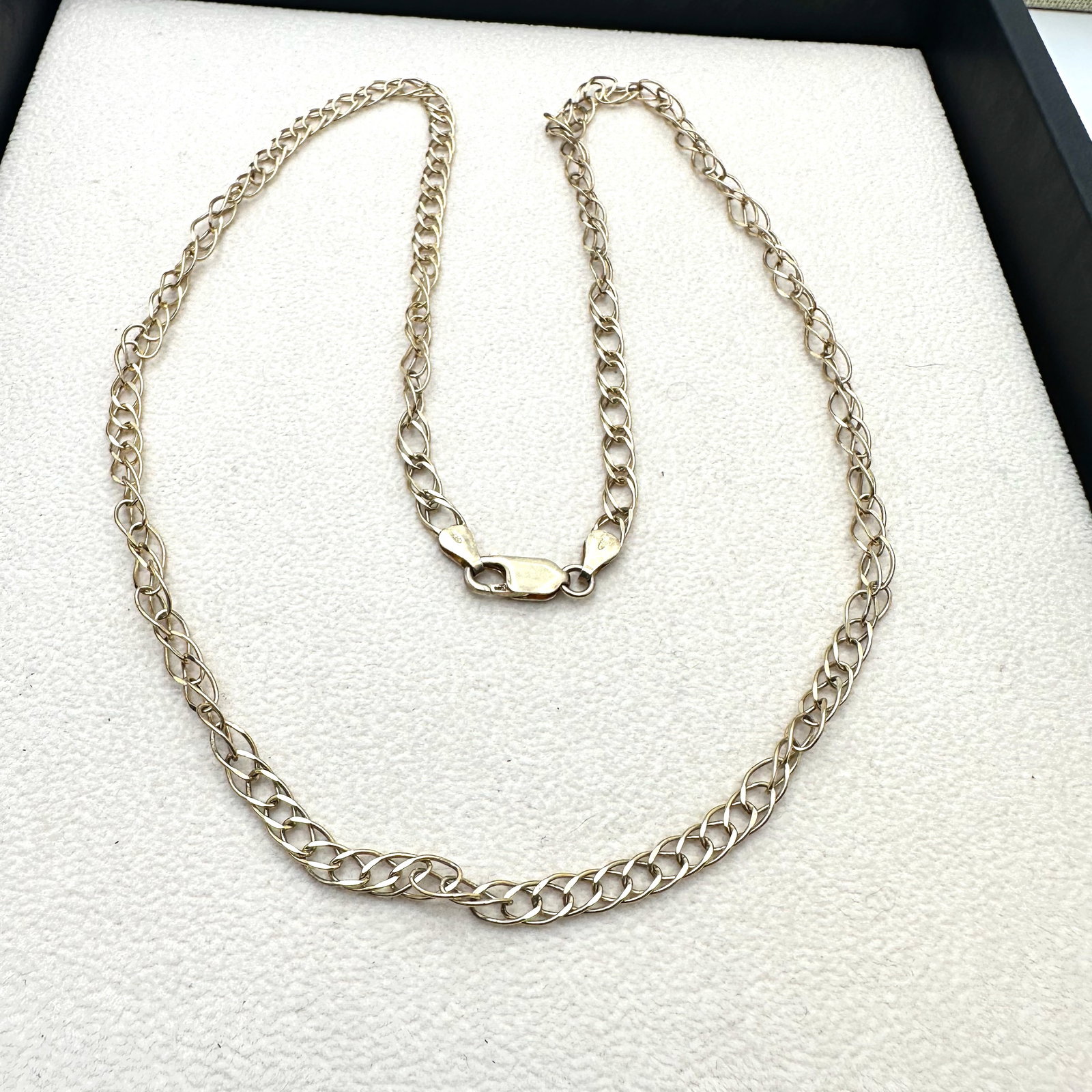 Italy Gold Over Sterling Silver Fancy Link Chain 24 Inch Length Weight 11 Grams (1 of 2)