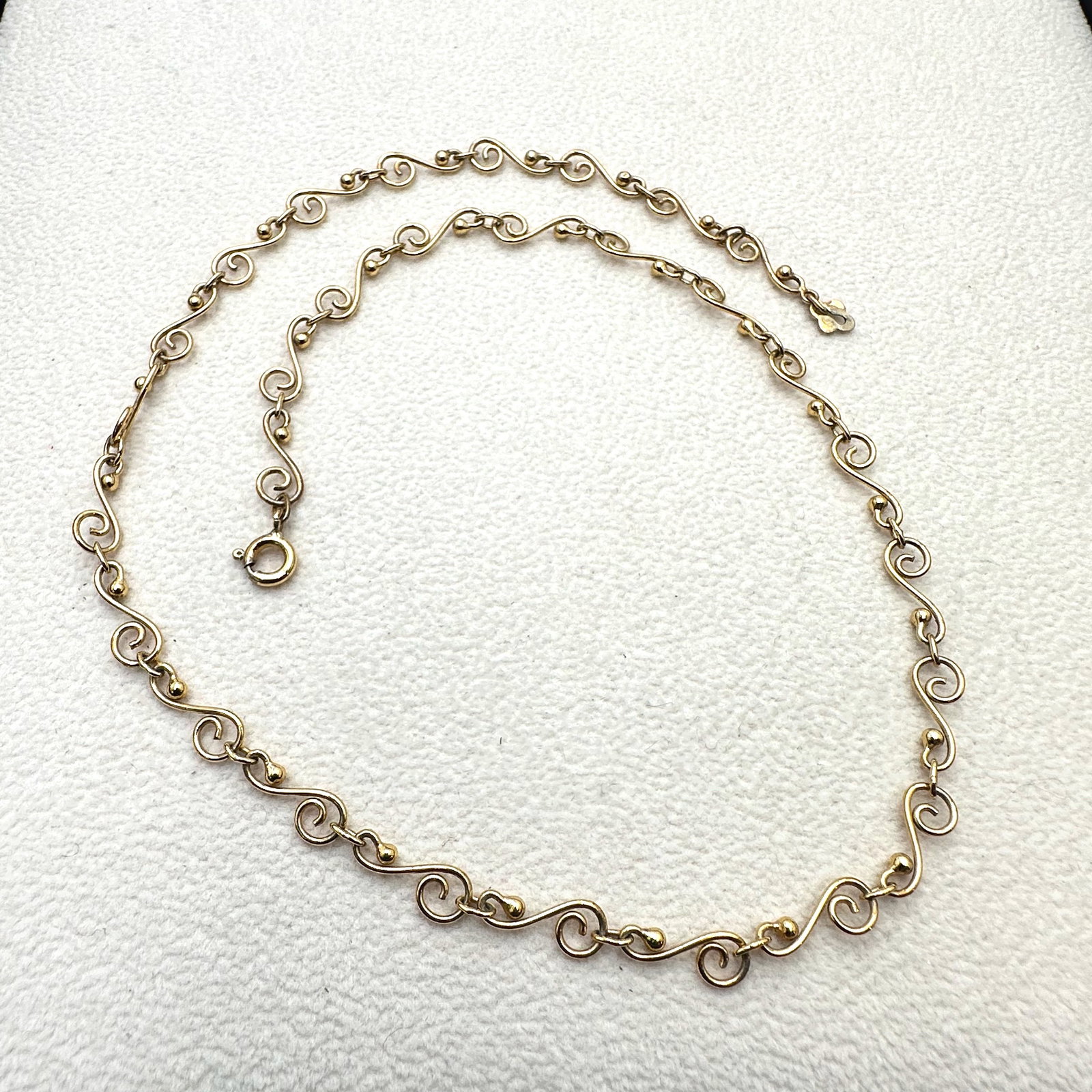 Gold Plated Sterling Silver Choker Necklace 16 Inch Length (1 of 2)