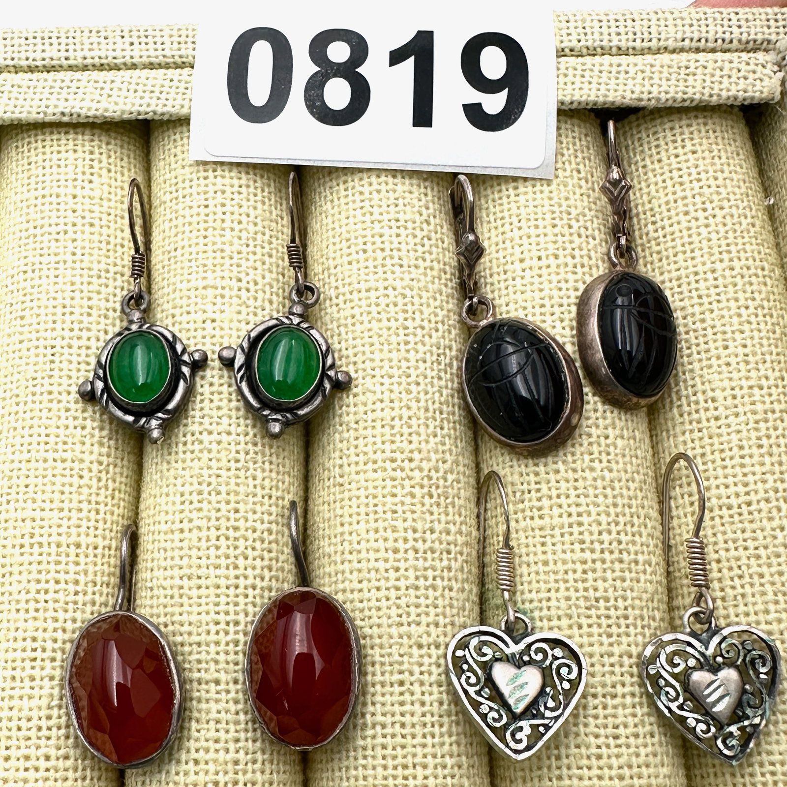 Group of Sterling Silver Earrings: Group of Sterling Silver Earrings