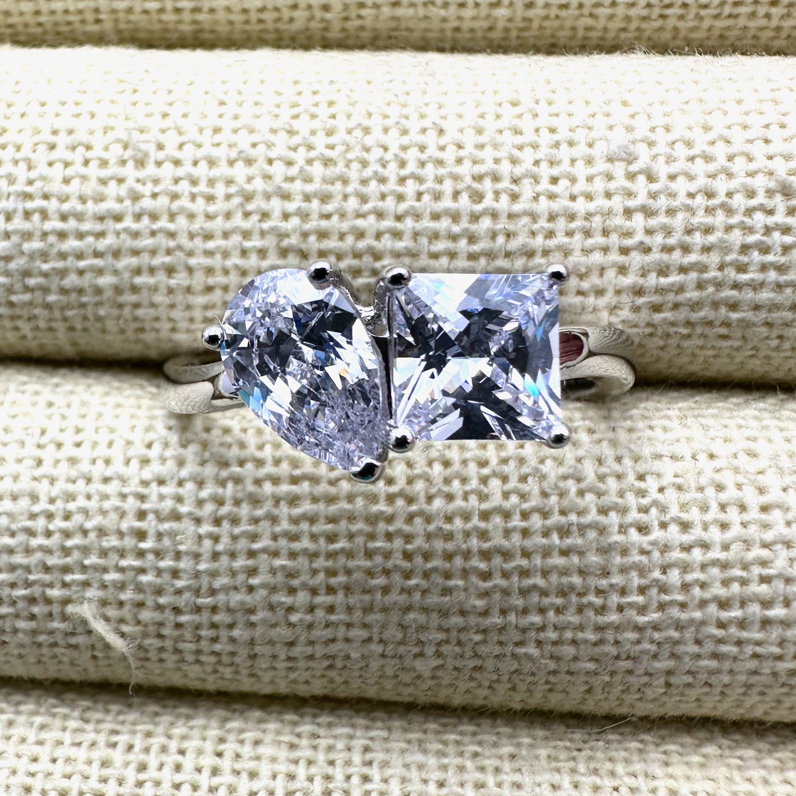 Vanna Bella Luce White Simulated Diamond Rhodium Plated Sterling Silver Ring Size 10 Unworn (1 of 2)