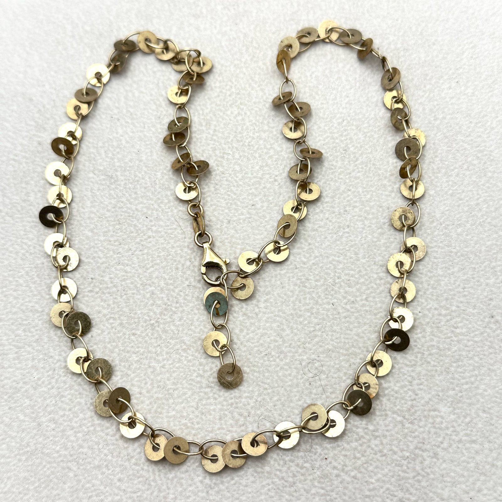 Veronese Italy Gold Plated Sterling Silver Necklace 17 Inch Length (1 of 2)