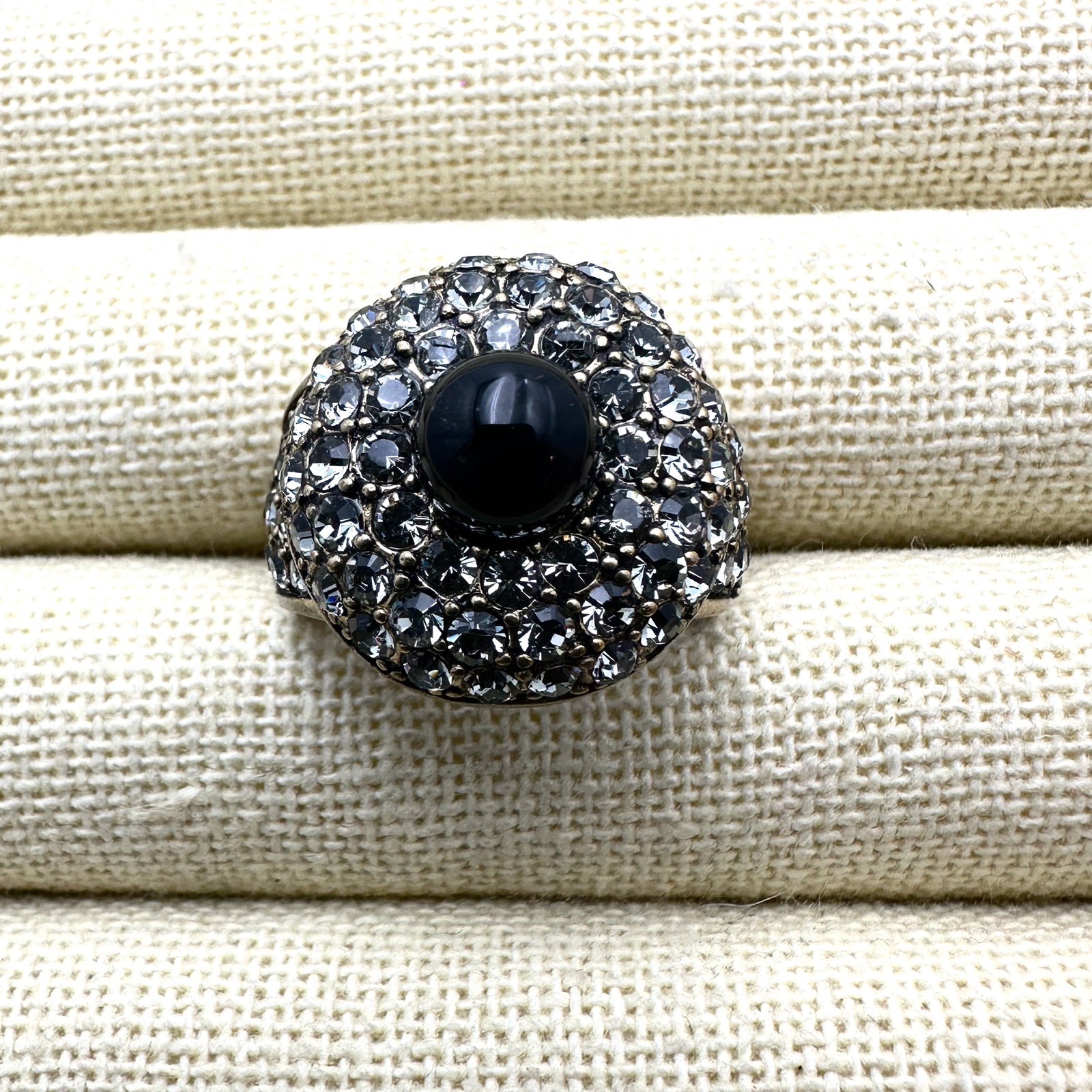 Vintage Heidi Daus Crystal Bronze Tone Ring Size 6 (1 of 2)