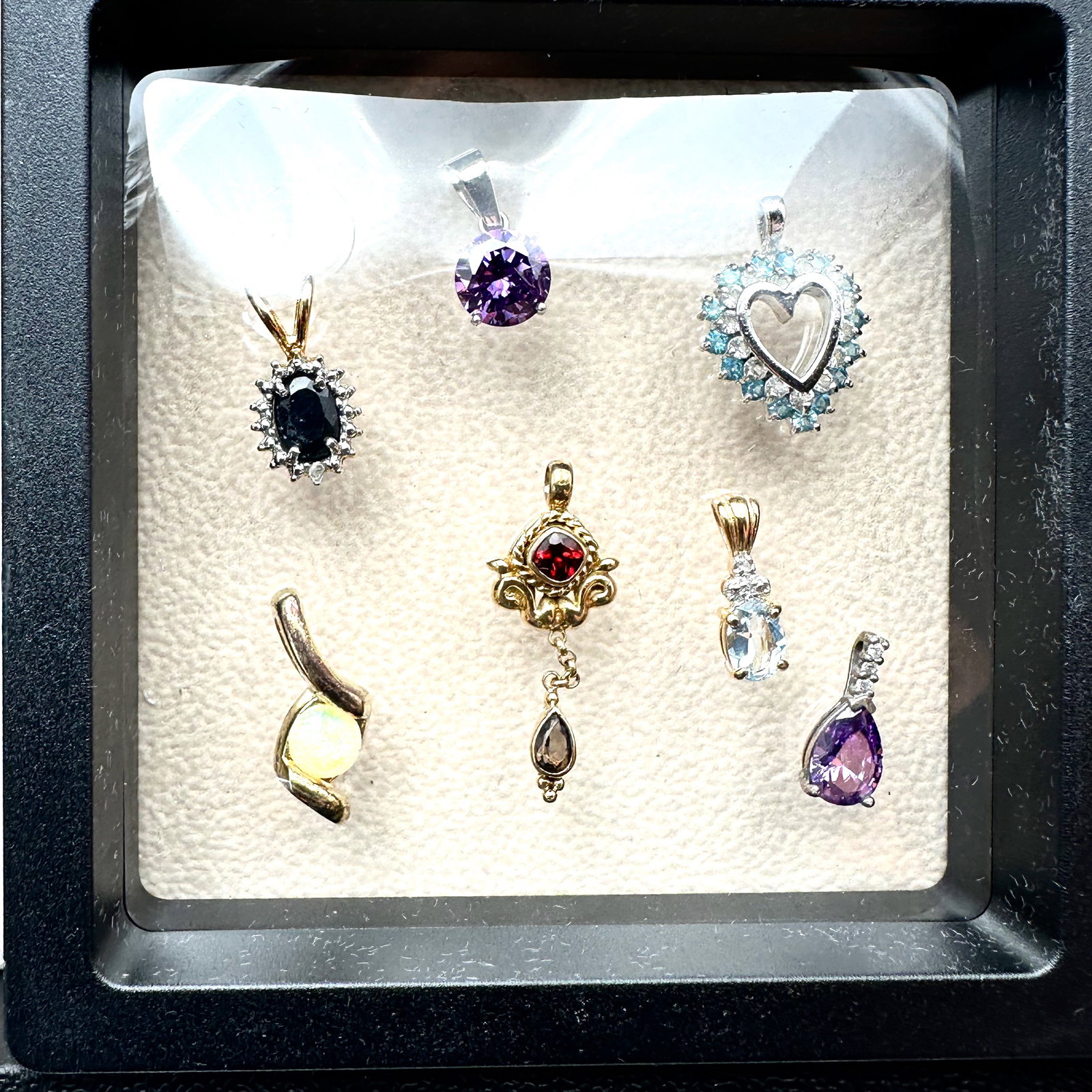 Sterling Silver Lot of Pendants Gemstones CZ Diamond and More (1 of 2)
