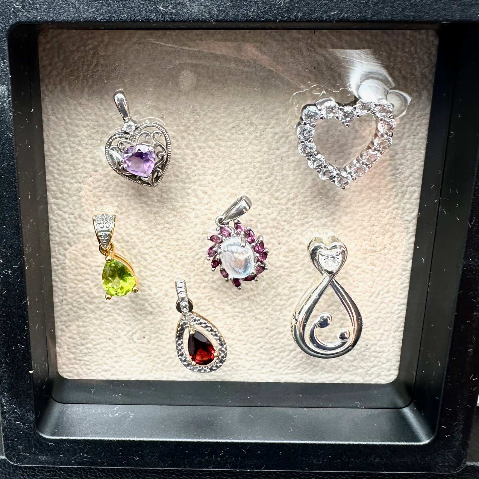 Sterling Silver Lot of Pendants Gemstones CZ Diamond and More (1 of 2)