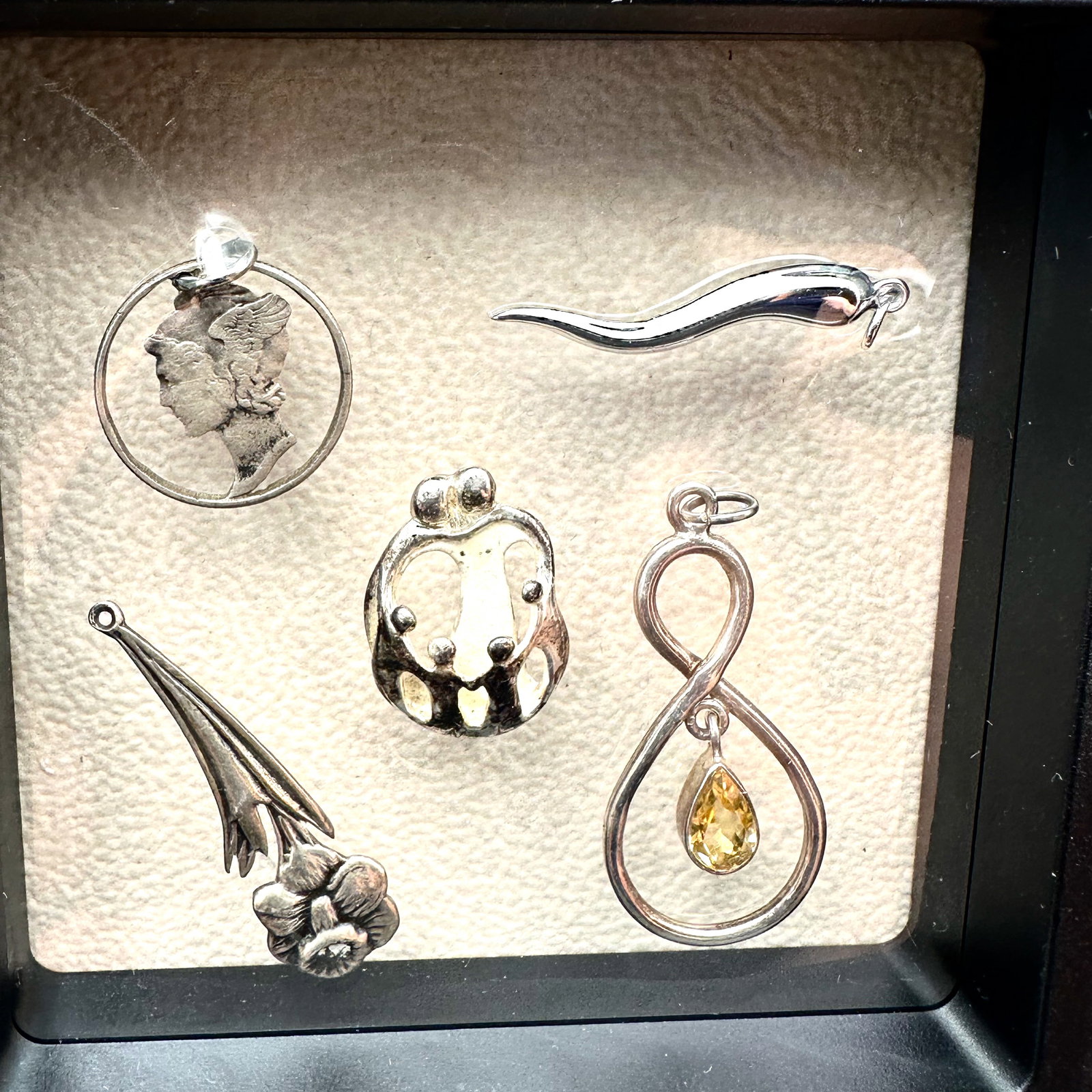 Sterling Silver Lot of Pendants Carolyn Pollack Italian Horn Coin Gemstone and More (1 of 2)