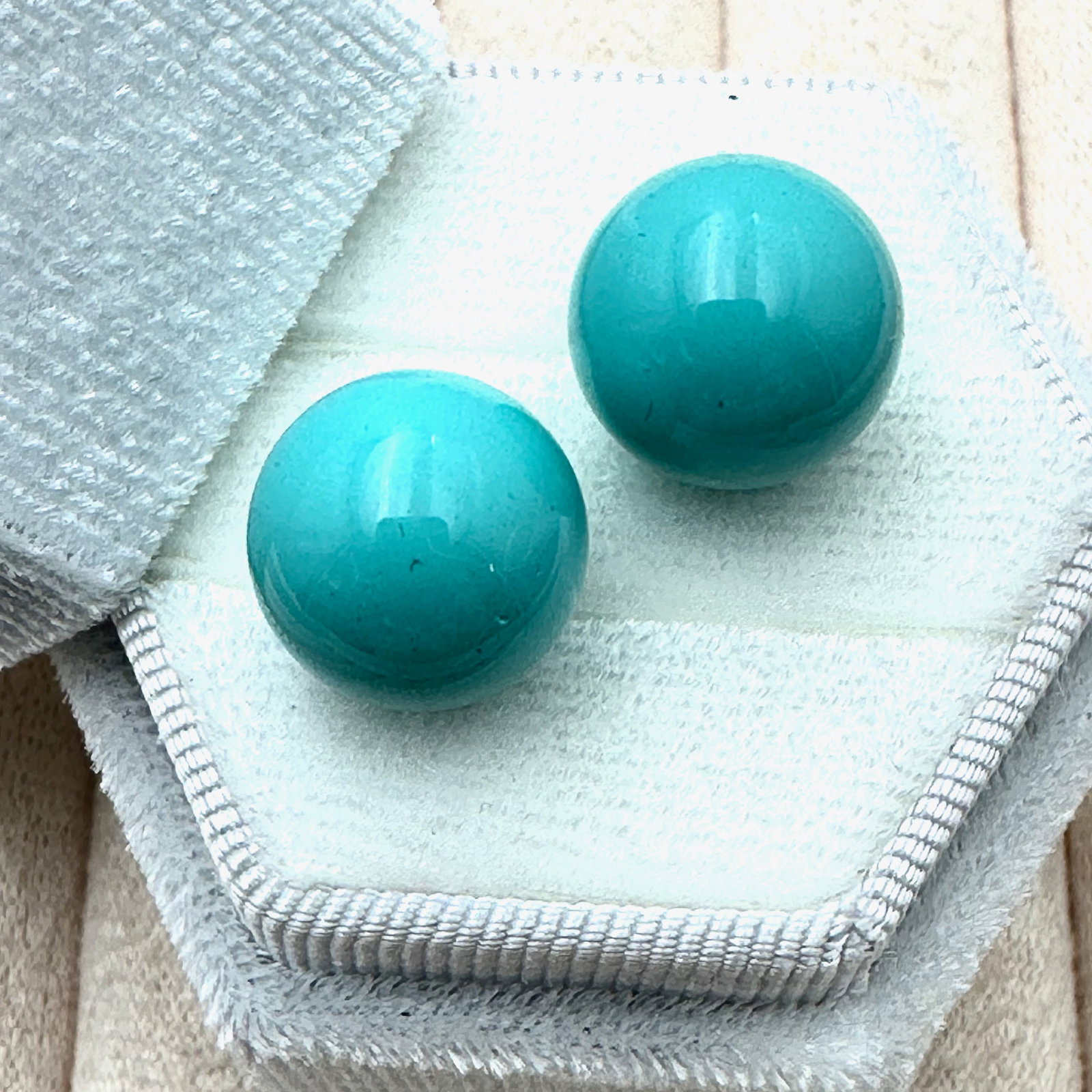 Turquoise and Sterling Silver Stud Earrings Box Included: Turquoise and Sterling Silver Stud Earrings Box Included