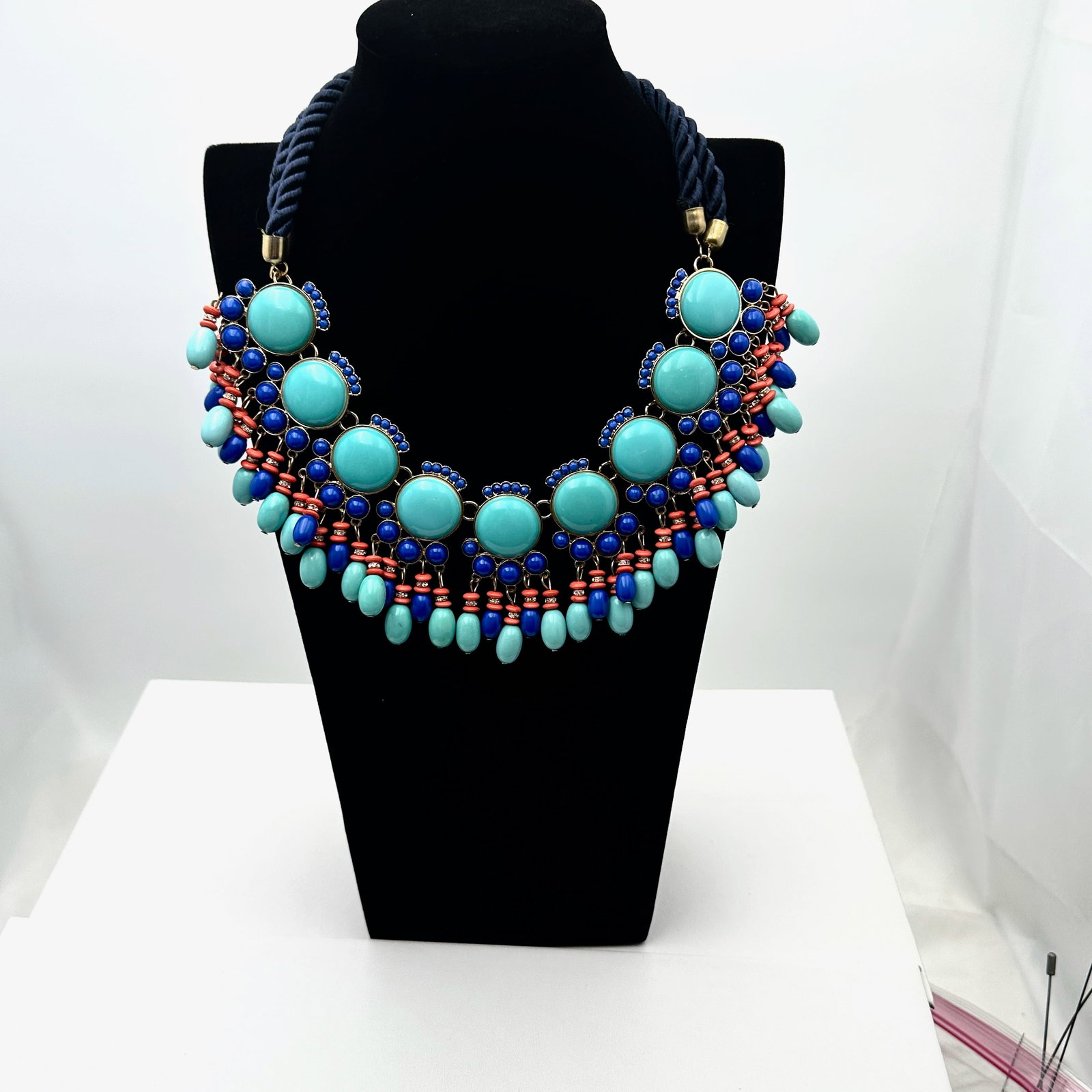 Egyptian Revival Gold Tone Statement Necklace: Egyptian Revival Gold Tone Statement Necklace