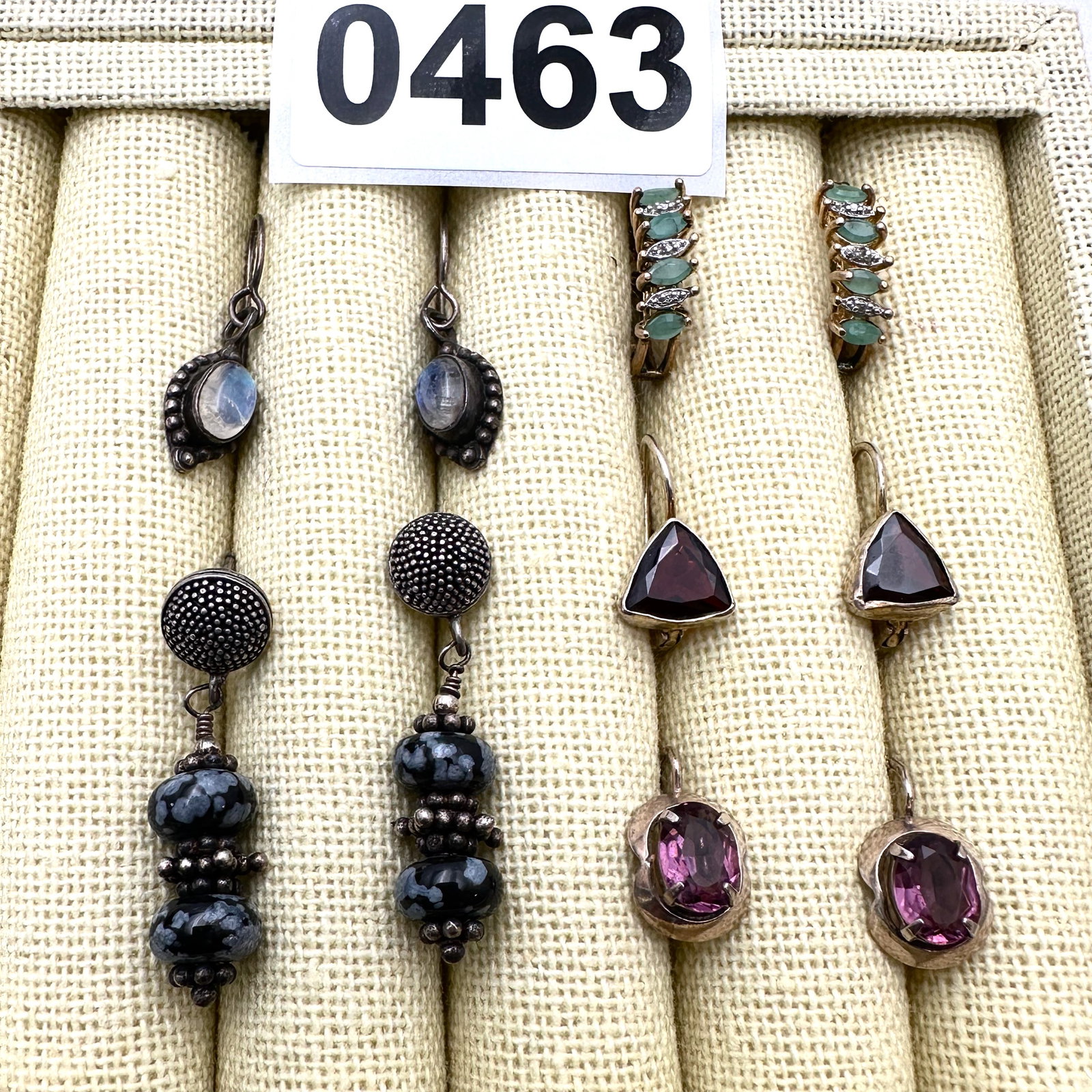 Group Lot of Sterling Silver Earrings Pierced Gemstones Cubic Zirconia's and More: Group Lot of Sterling Silver Earrings Pierced Gemstones Cubic Zirconia's and More