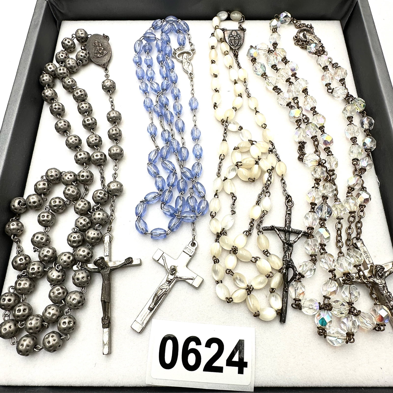 Vintage Lot of Rosary Necklaces Czech Glass Crystals Pearl and More (1 of 2)