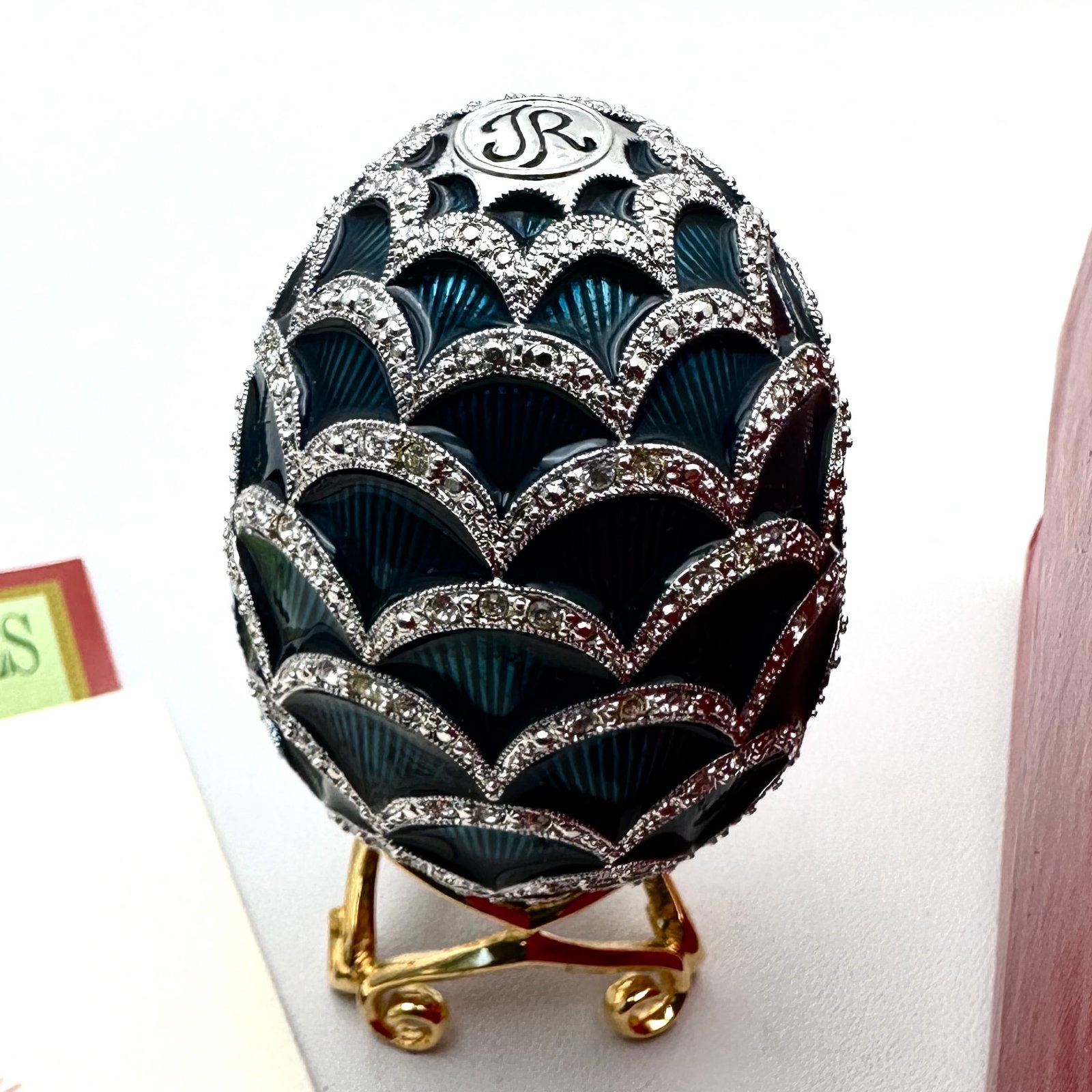Vintage Joan Rivers Imperial Treasures Winter Ice Crystal Egg Original Box and Paperwork Included (1 of 2)