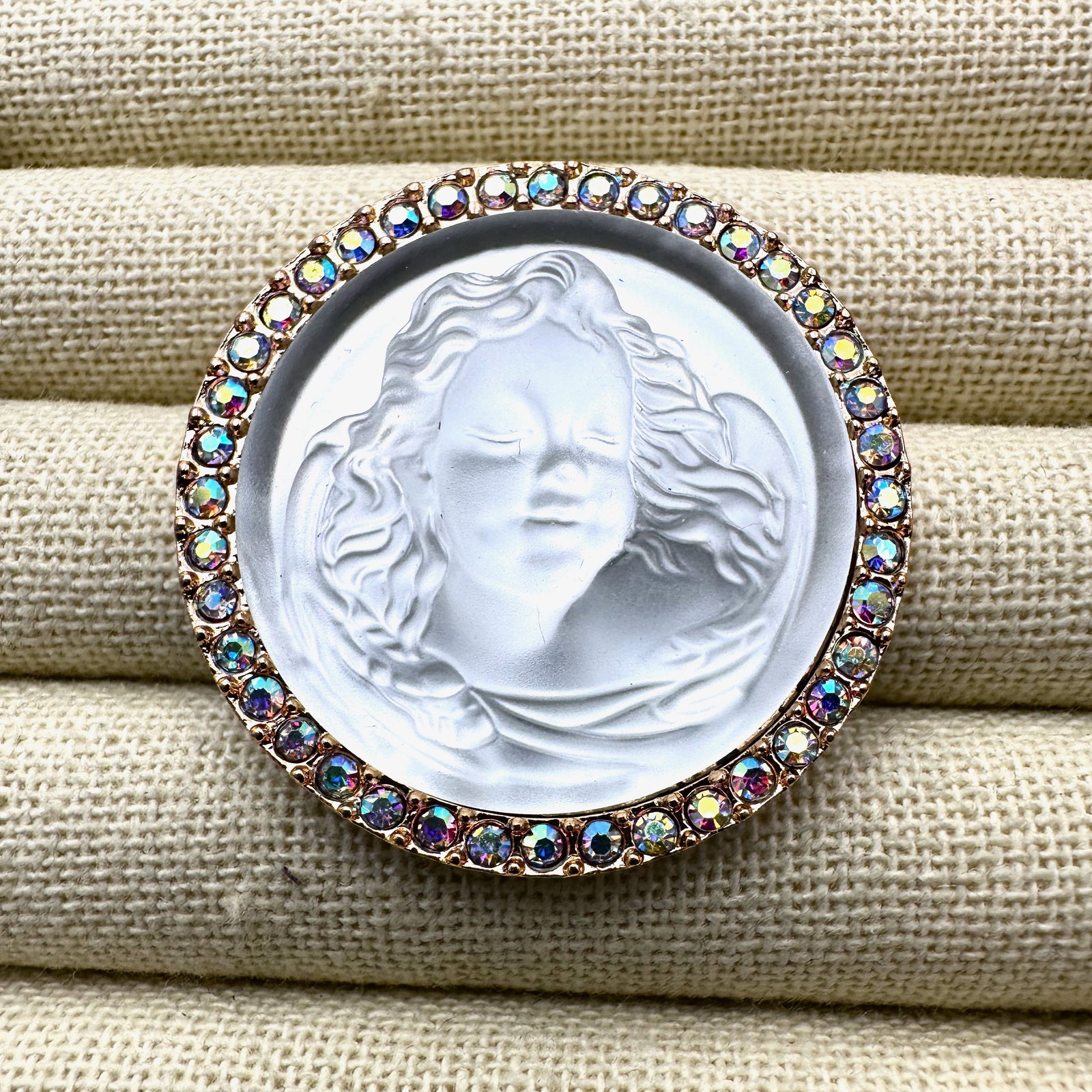 Kirks Folly Angel Crystal Gold Tone Brooch Pin 1.75 Inch: Kirks Folly Angel Crystal Gold Tone Brooch Pin 1.75 Inch