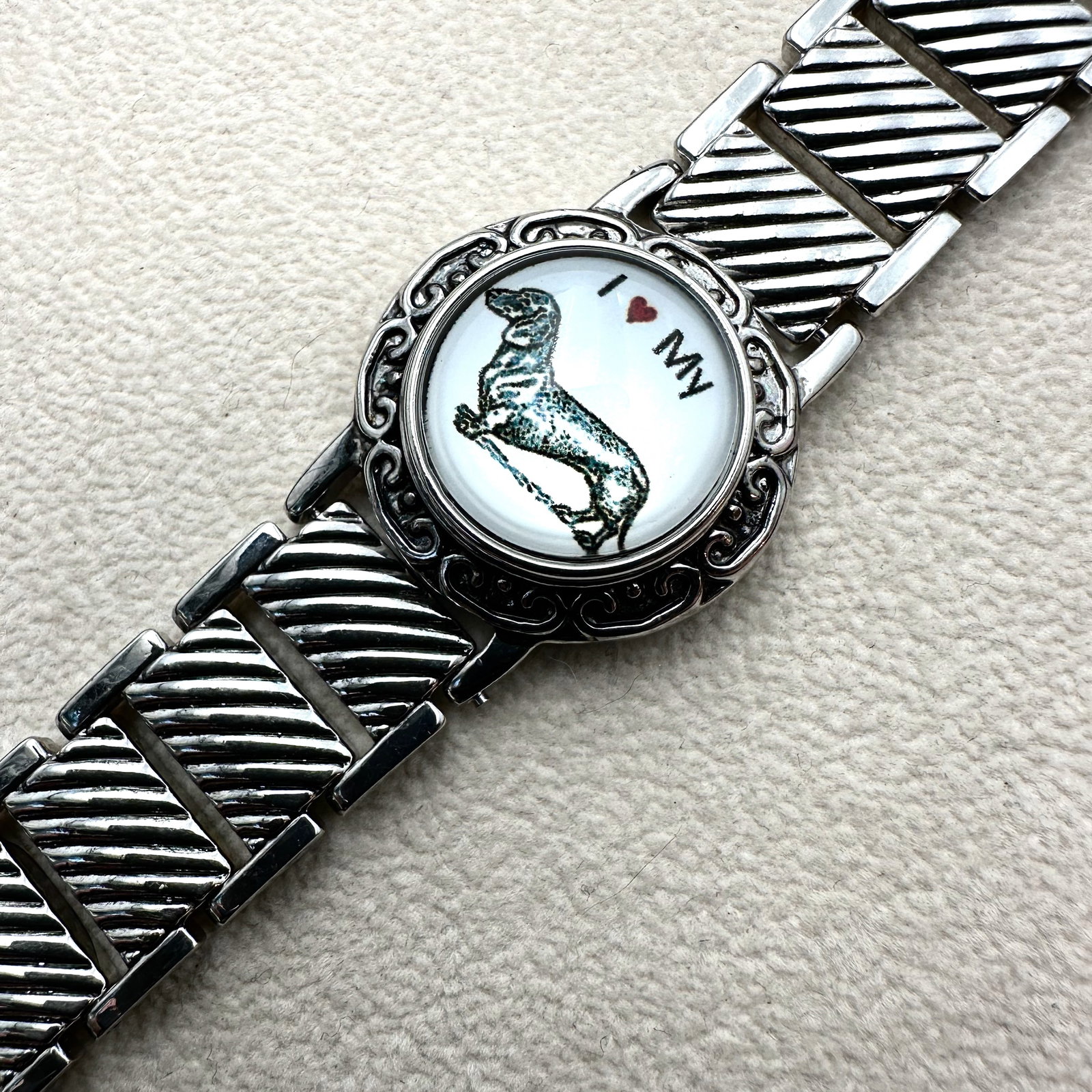 I love my Dachshund Dog Silver Tone Bracelet 7 Inch (1 of 2)