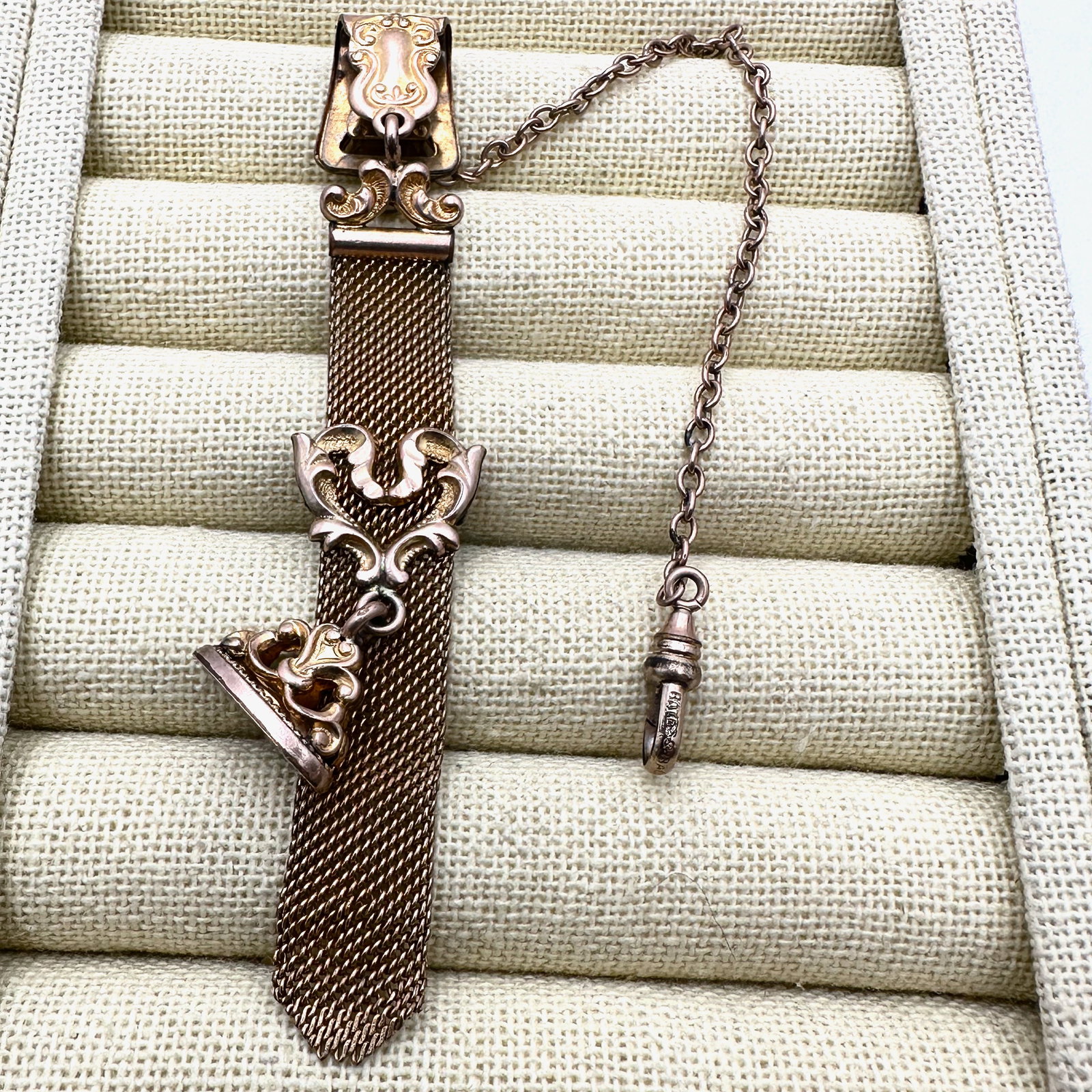 Antique Victorian Gold Filled Pocket Watch Chain 4 Inch Length (1 of 2)