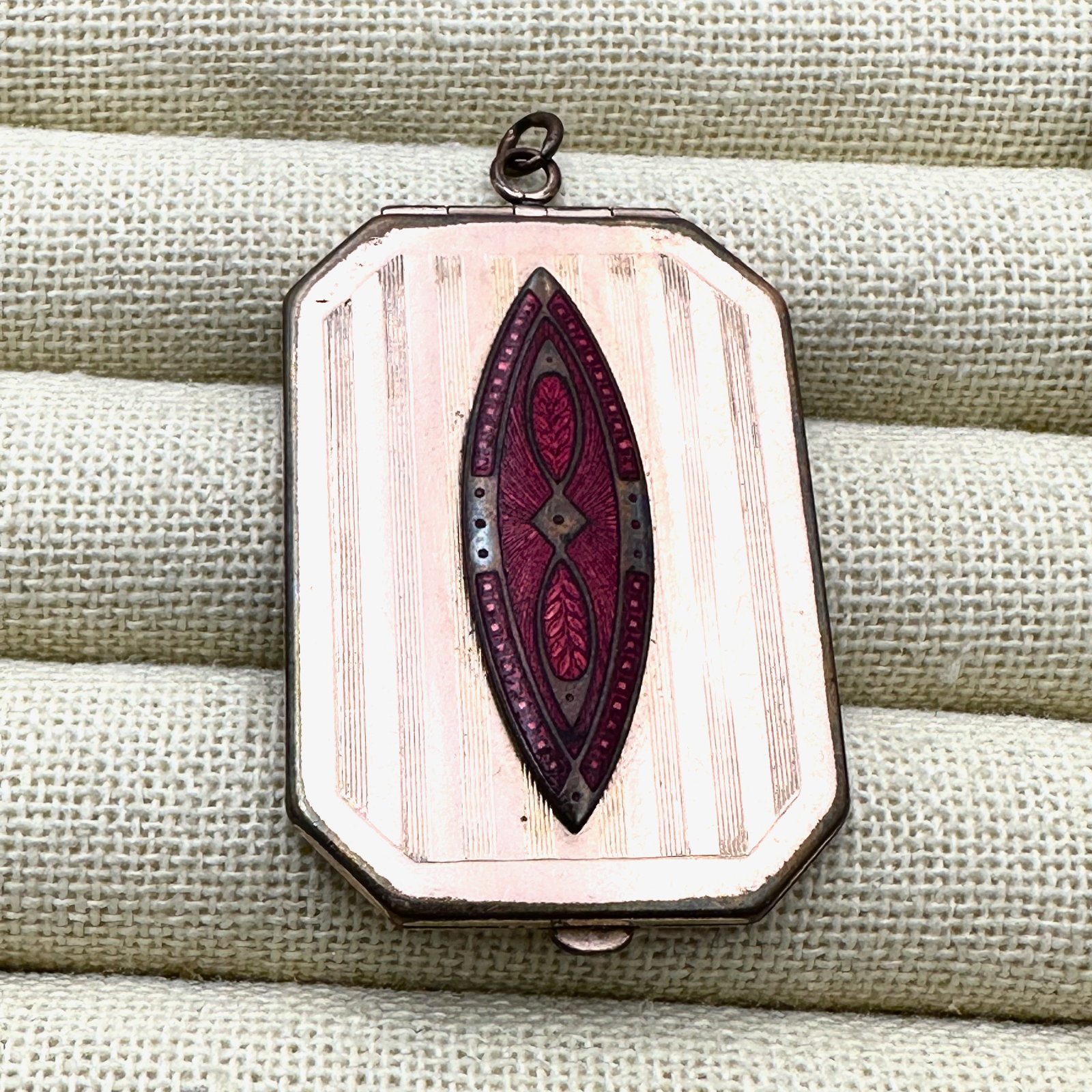 Antique Victorian Enamel Gold Filled Locket 2 Inch Tall (1 of 3)