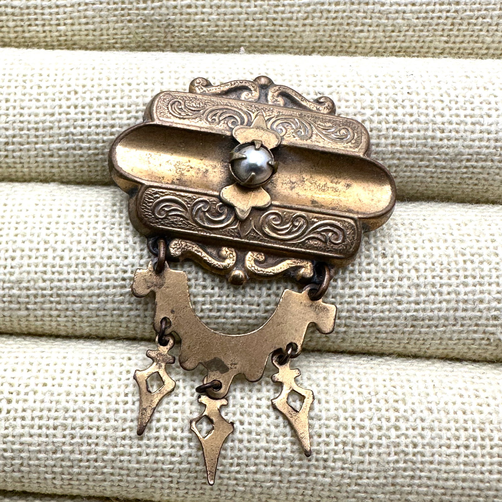 Antique Victorian Gold Filled Brooch Pin 2 Inch (1 of 2)