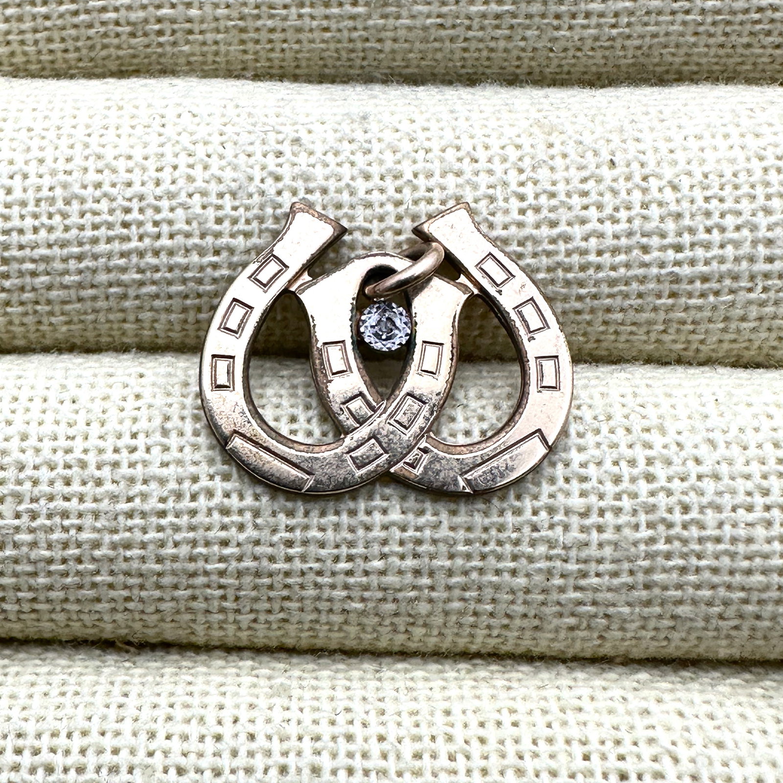 Antique Victorian Gold Filled Horse Shoe Pendant Fob (1 of 2)