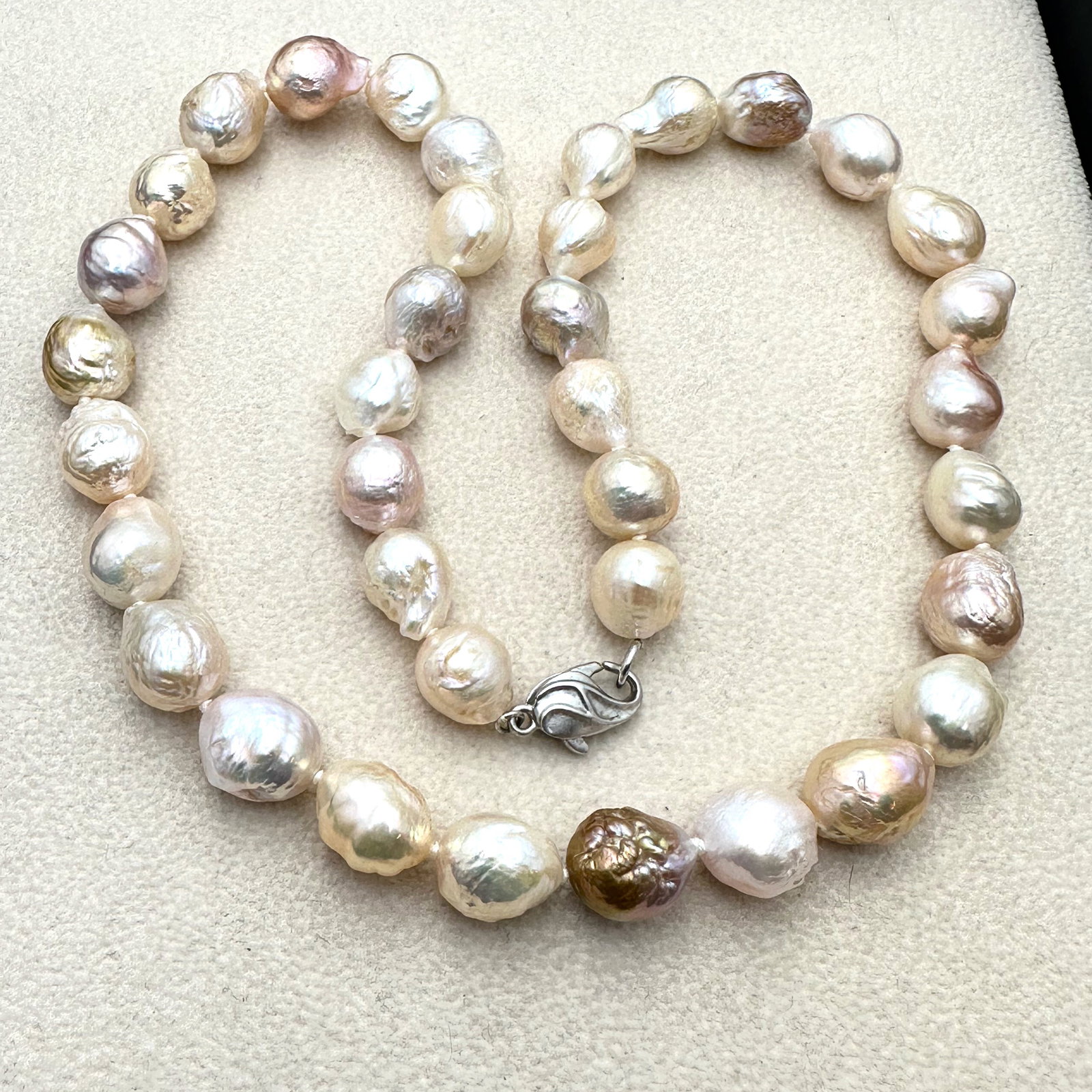 Honora Stunning Ming Freshwater Pearl Necklace Sterling Silver 18 Inch (1 of 2)
