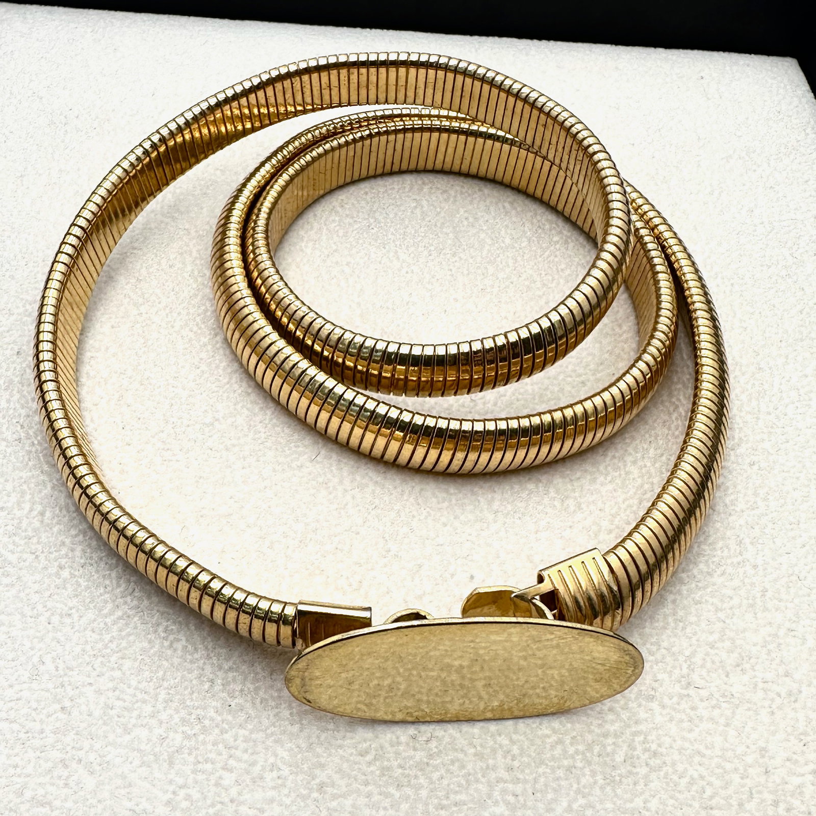 Vintage Tubogas Gold Tone Belt 28 Inch: Vintage Tubogas Gold Tone Belt 28 Inch