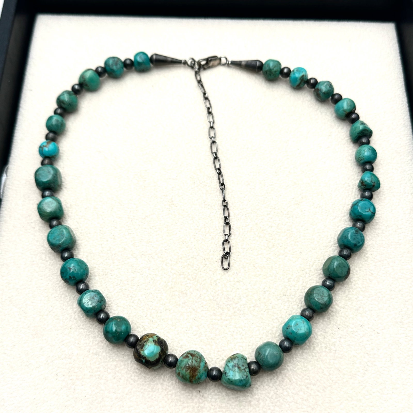 Vintage Turquoise Sterling Silver Necklace (1 of 2)
