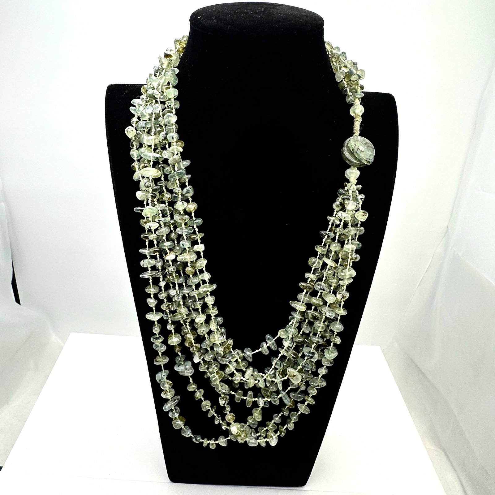 Sajen Green Gemstone Necklace 22 Inch Length (1 of 2)