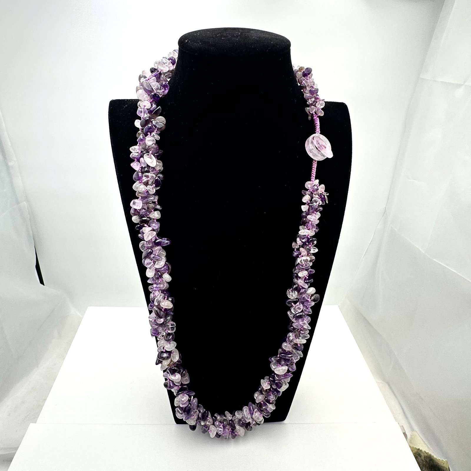 Sajen Purple Amethyst Gemstone Necklace 28 Inch Length: Sajen Purple Amethyst Gemstone Necklace 28 Inch Length