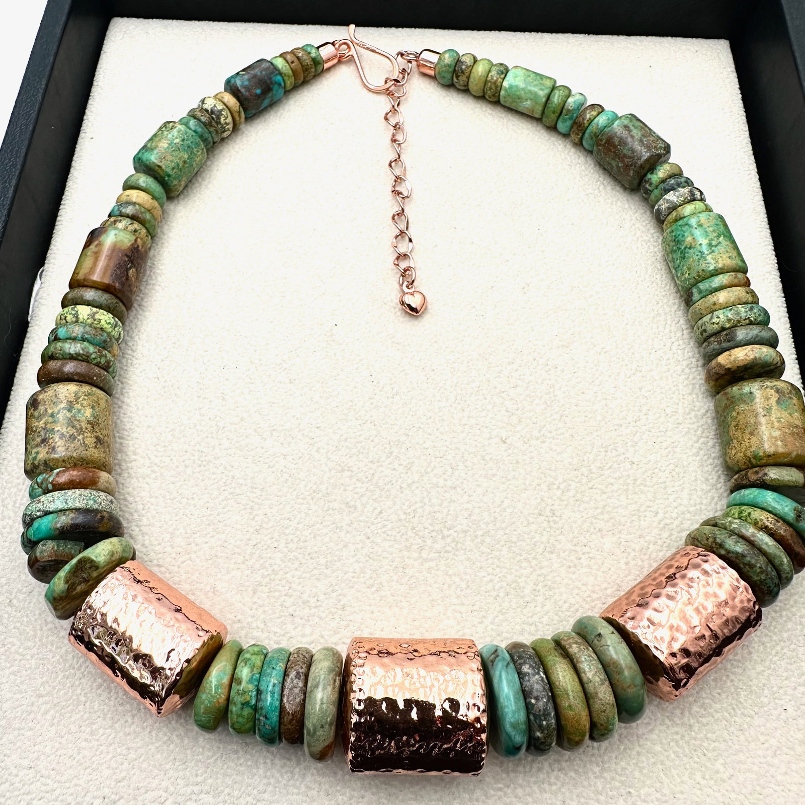 Jay King Mine Finds Turquoise Copper Necklace 16 to 18 Inch: Jay King Mine Finds Turquoise Copper Necklace 16 to 18 Inch