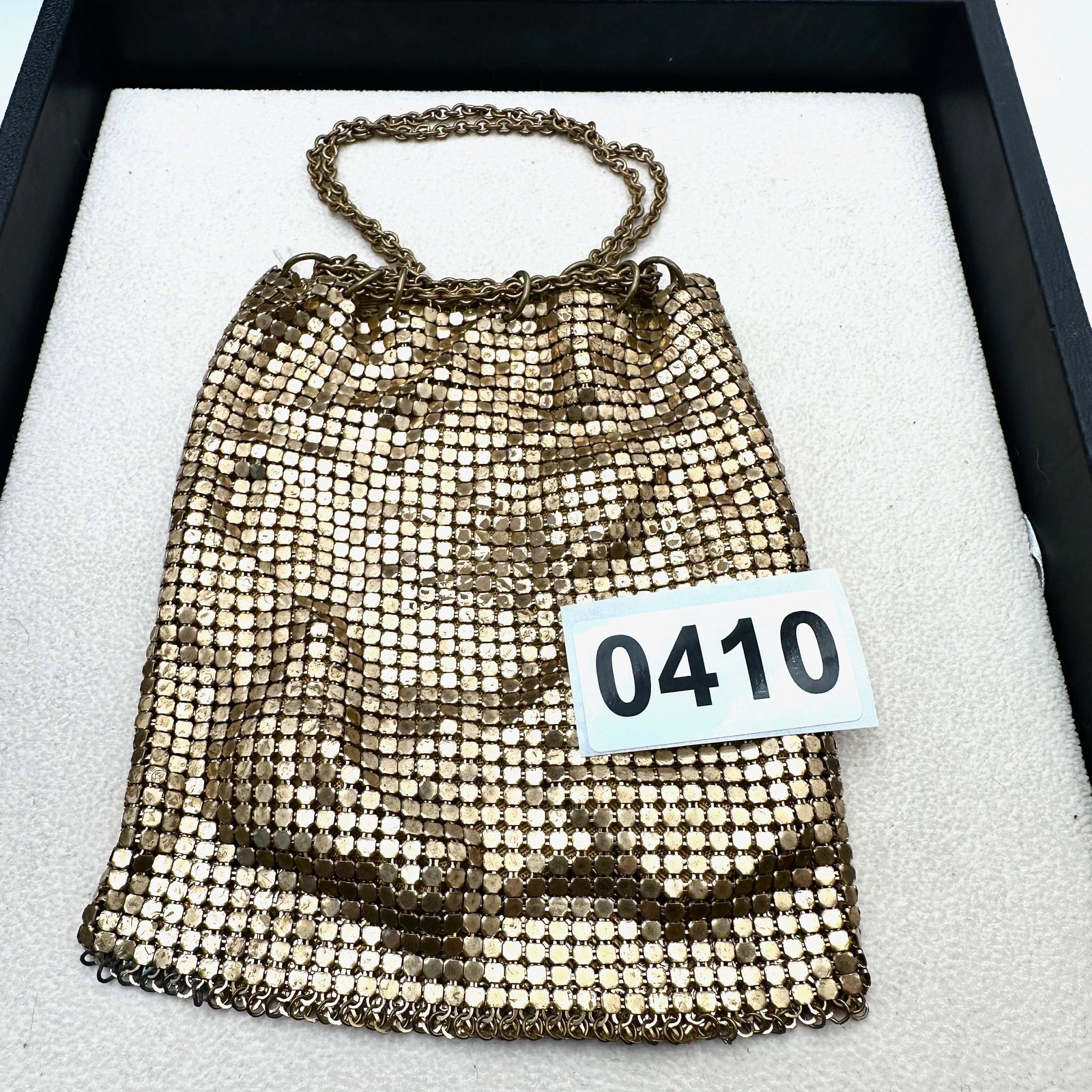 Vintage Gold Tone Mesh Purse Bag 5 Inch by 3 Inch Older Whiting and Davis (1 of 2)