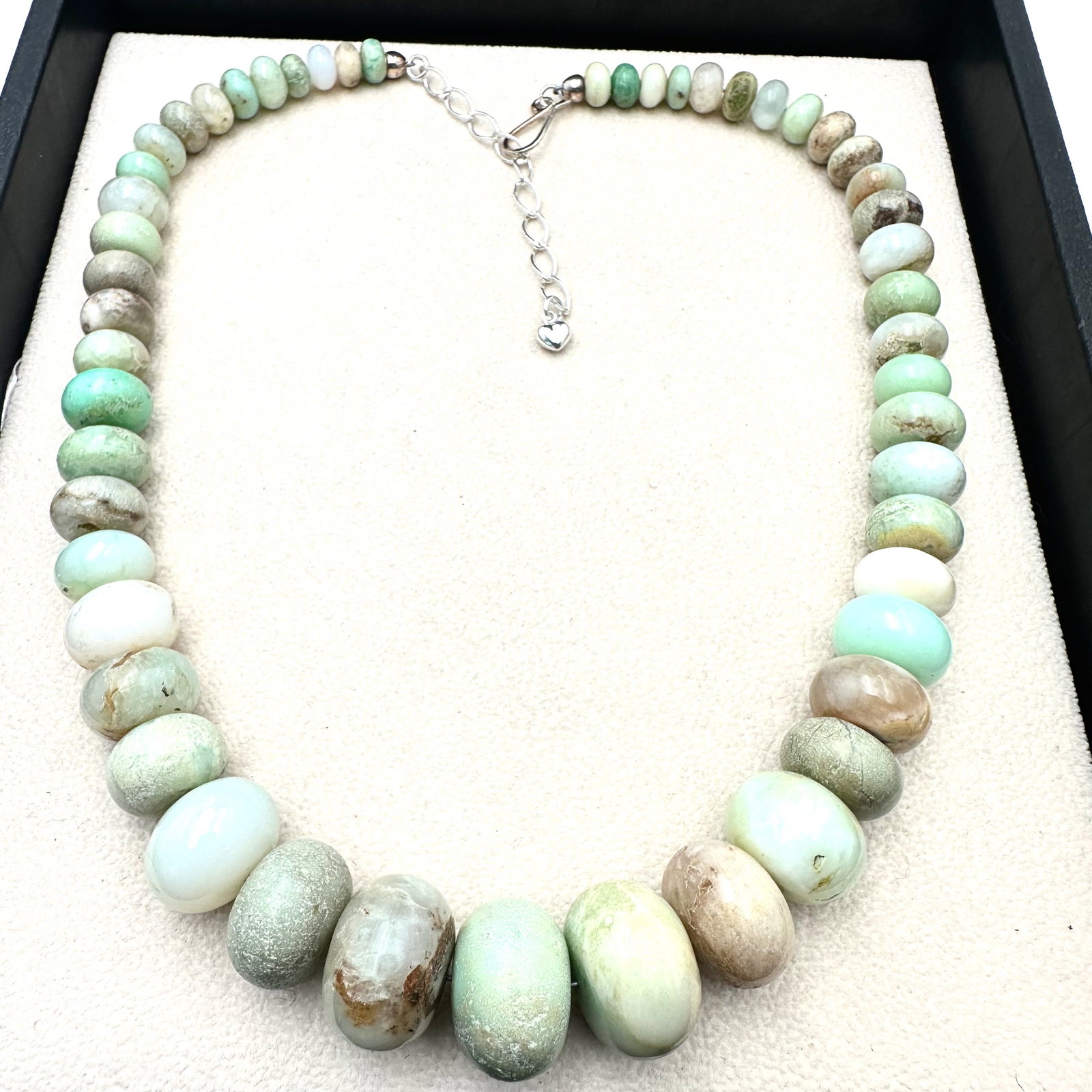 Jay King Mine Finds Green Gemstone Bead Sterling Silver Necklace 16 to 18 Inch (1 of 2)