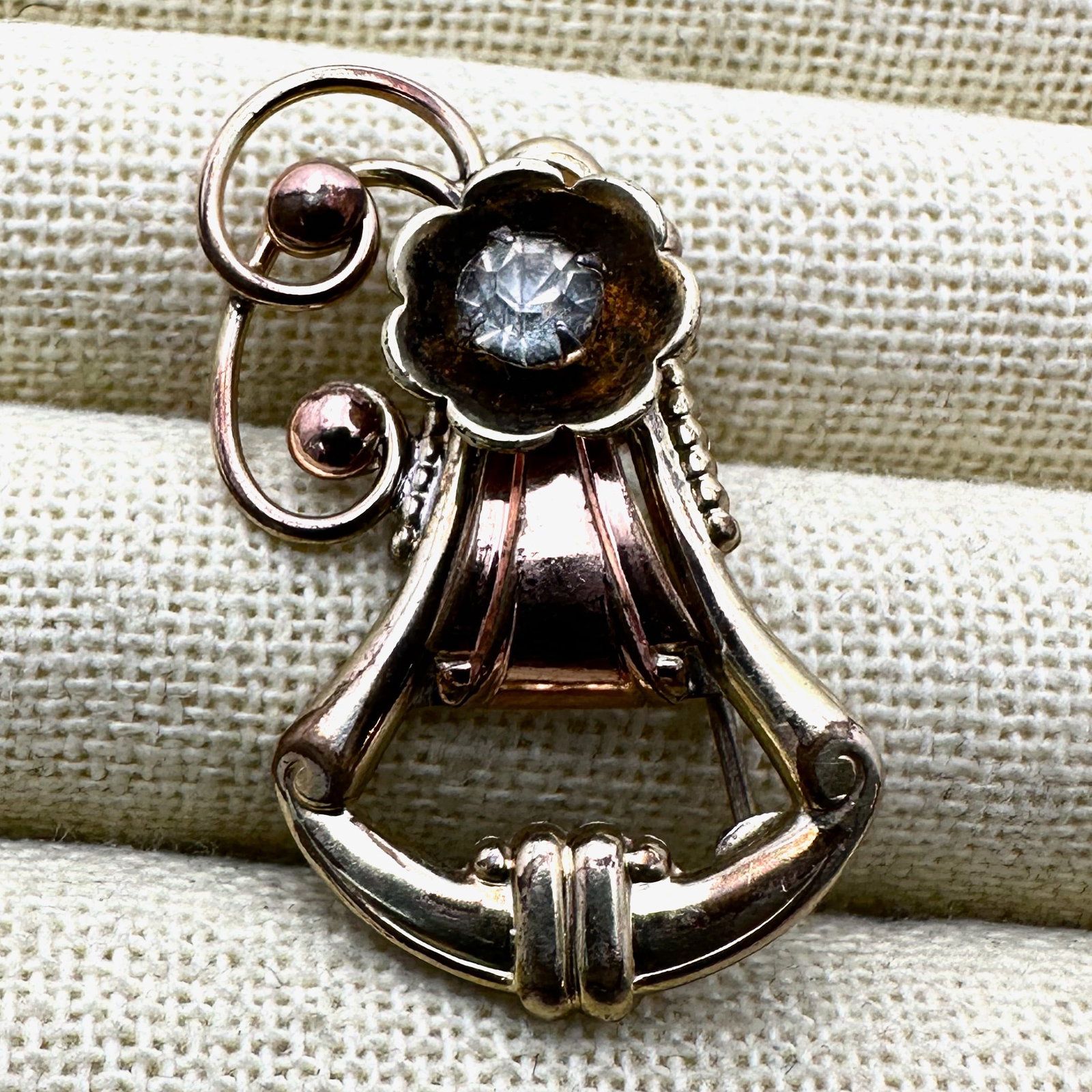 Vintage Gold Filled Two Tone Brooch Pin 1.5 Inc (1 of 2)