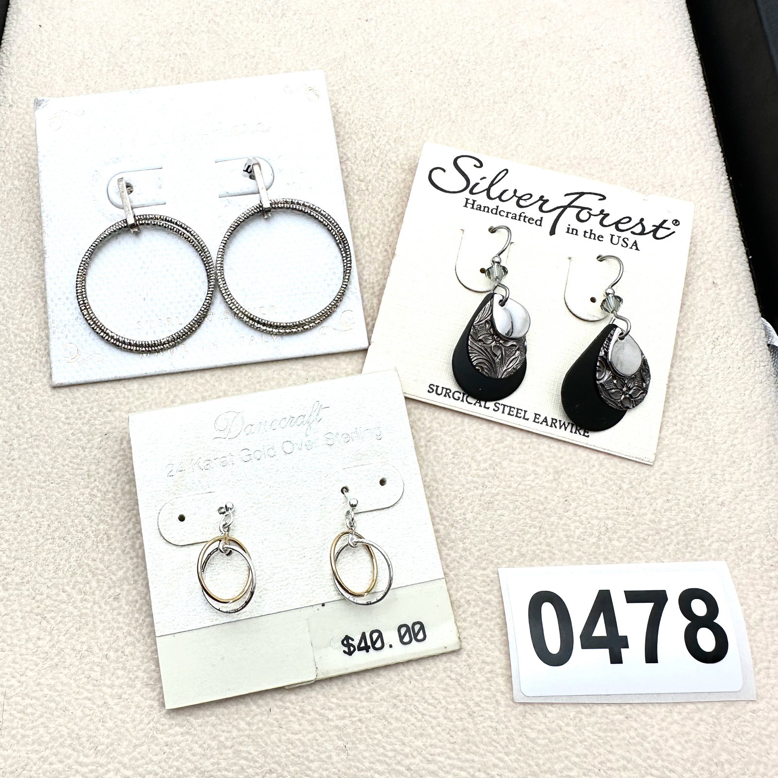 Group Collection Lot of Sterling Silver Earrings (1 of 2)