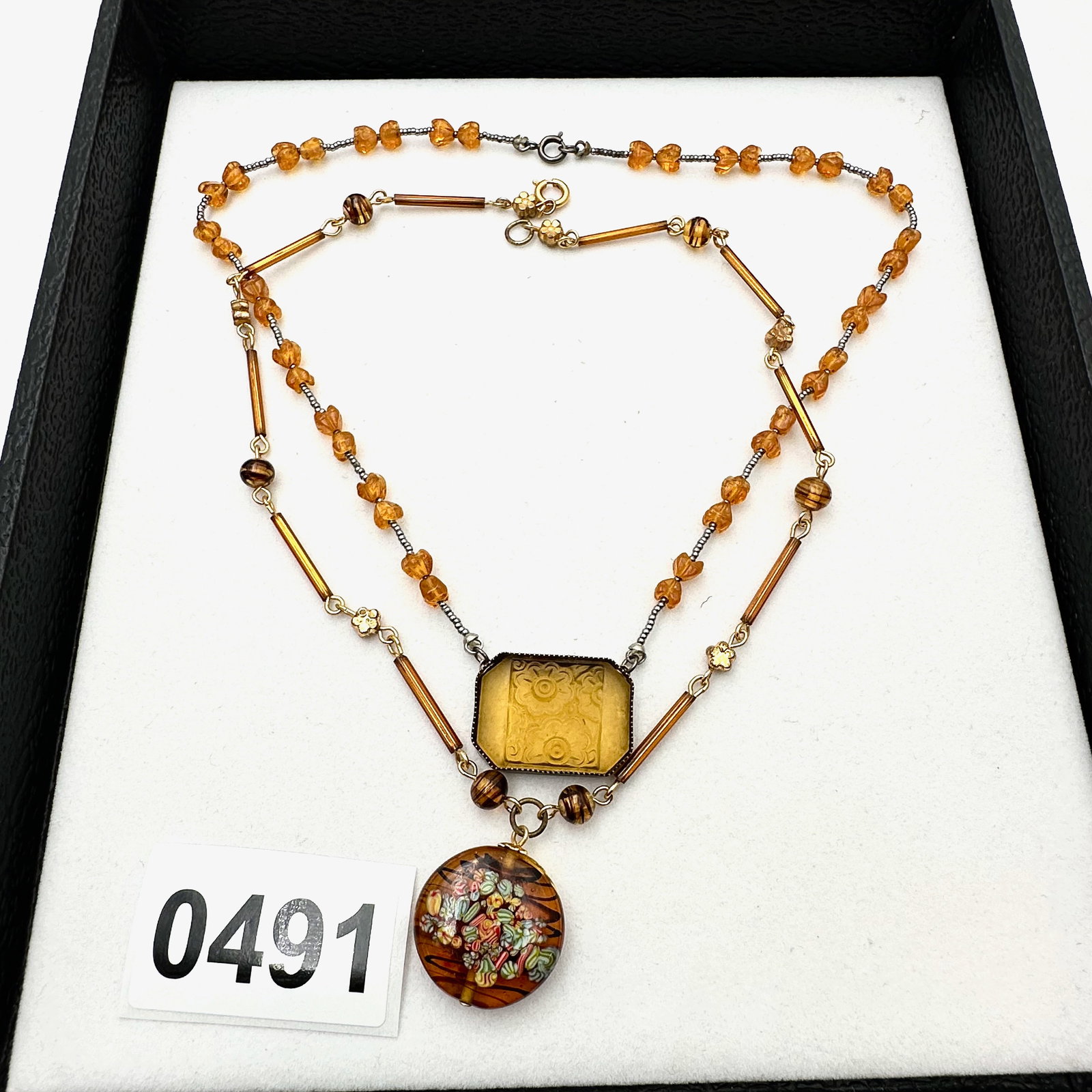 Vintage Art Deco Czech Glass Necklaces (1 of 2)