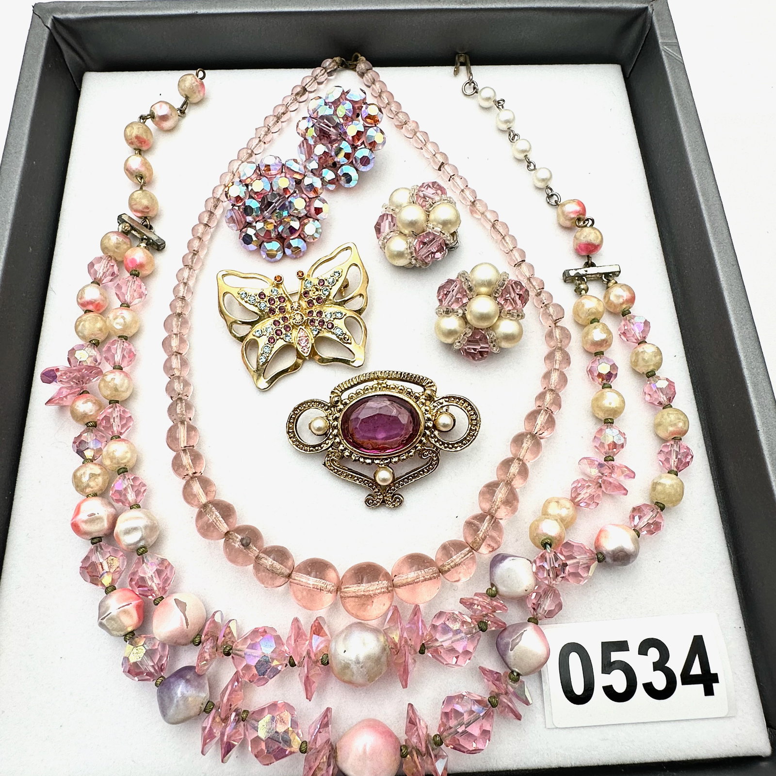 Vintage Retro Mid Century Necklaces and Coordinating Brooches Pins and Clip Earrings (1 of 2)