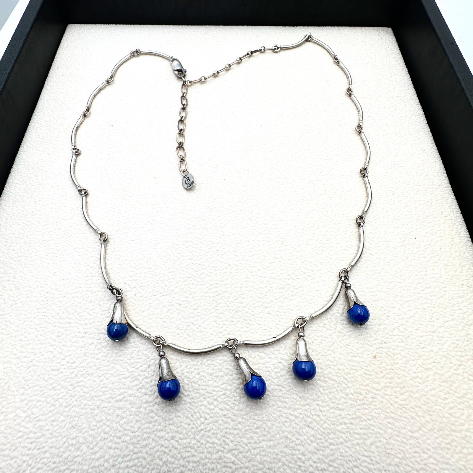 Carolyn Pollack Southwest Blue Lapis Lazuli Sterling Silver Necklace 18 Inch (1 of 2)