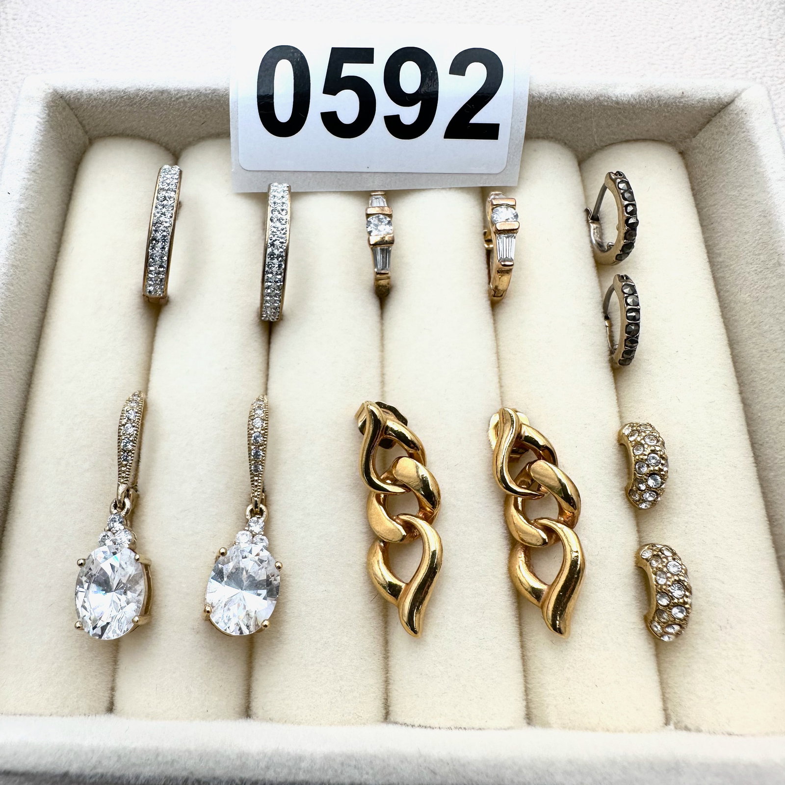 Group Collection Lot Earrings Crystal Rhinestone Multicolor Variety (1 of 2)
