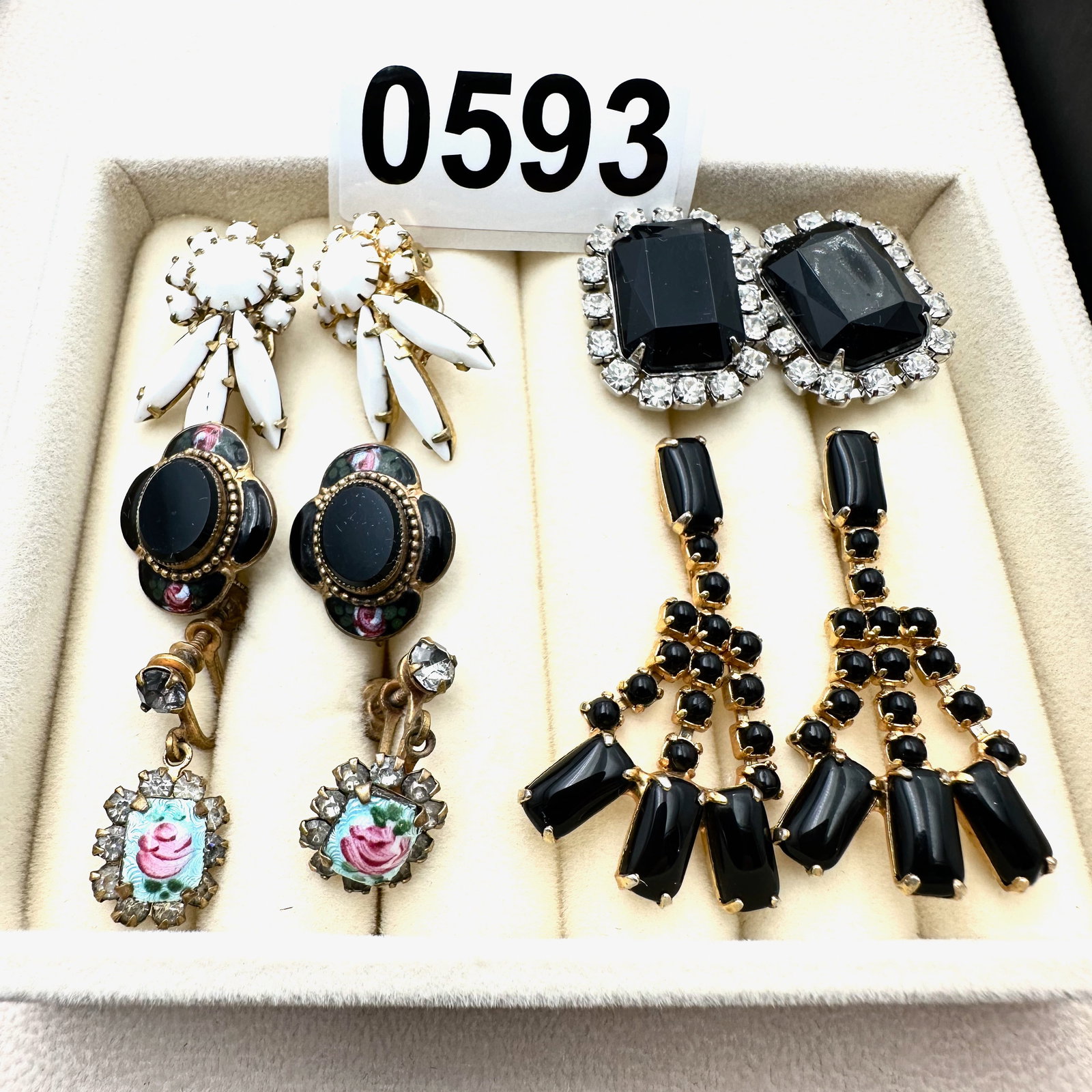 Group Collection Lot Earrings Crystal Rhinestone Multicolor Variety (1 of 2)