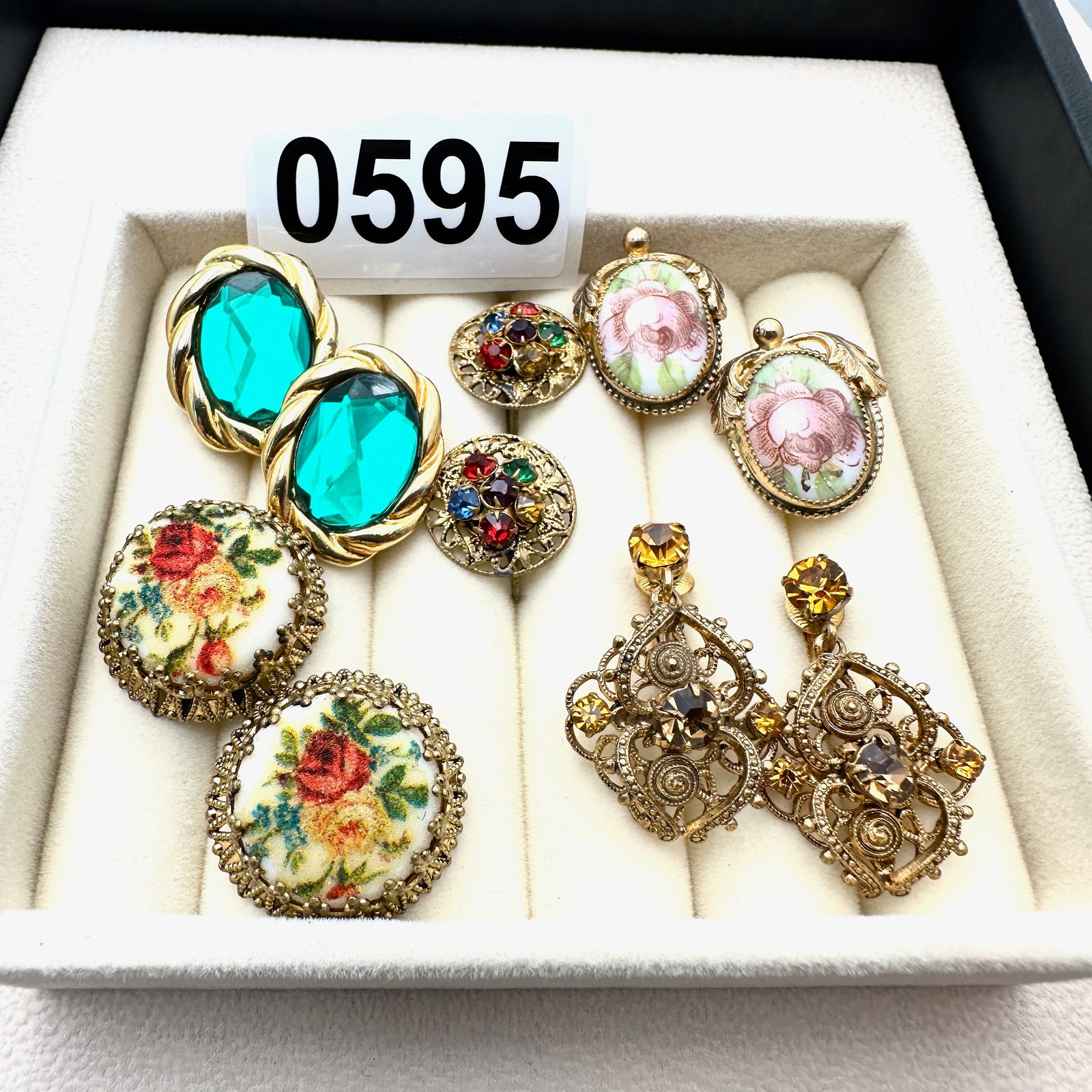 Group Collection Lot Earrings Crystal Rhinestone Multicolor Variety (1 of 2)