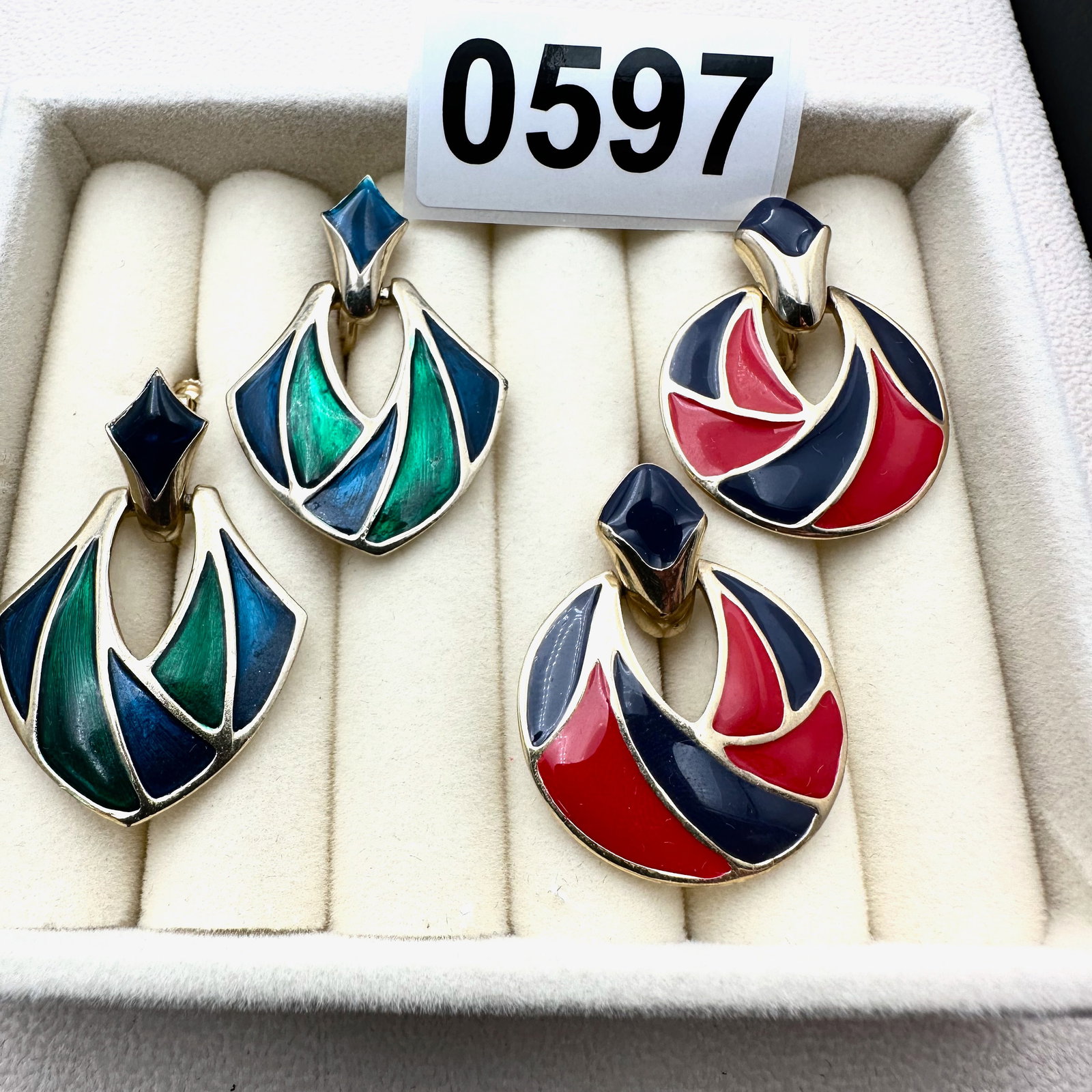 Group Collection Lot Earrings Crystal Rhinestone Multicolor Variety (1 of 2)