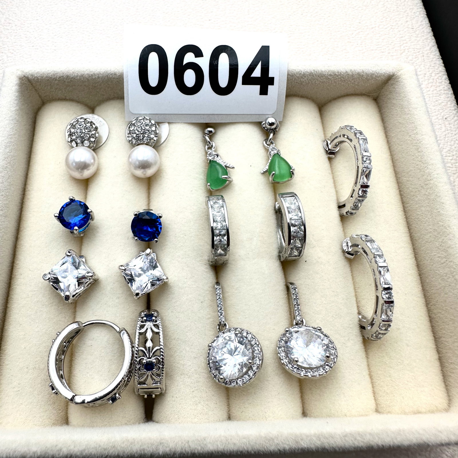Group Collection Lot Earrings Crystal Rhinestone Multicolor Variety (1 of 2)