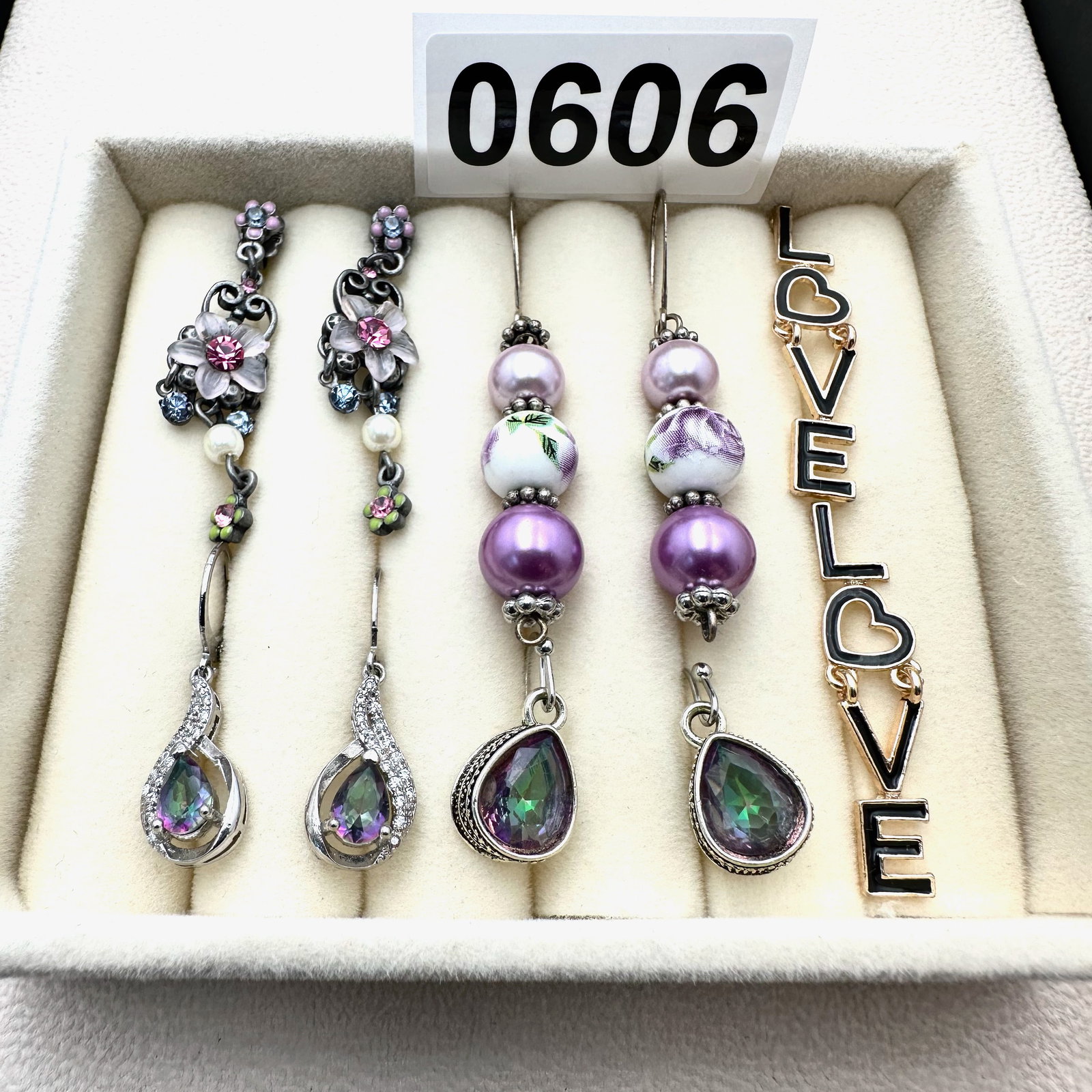 Group Collection Lot Earrings Crystal Rhinestone Multicolor Variety (1 of 2)