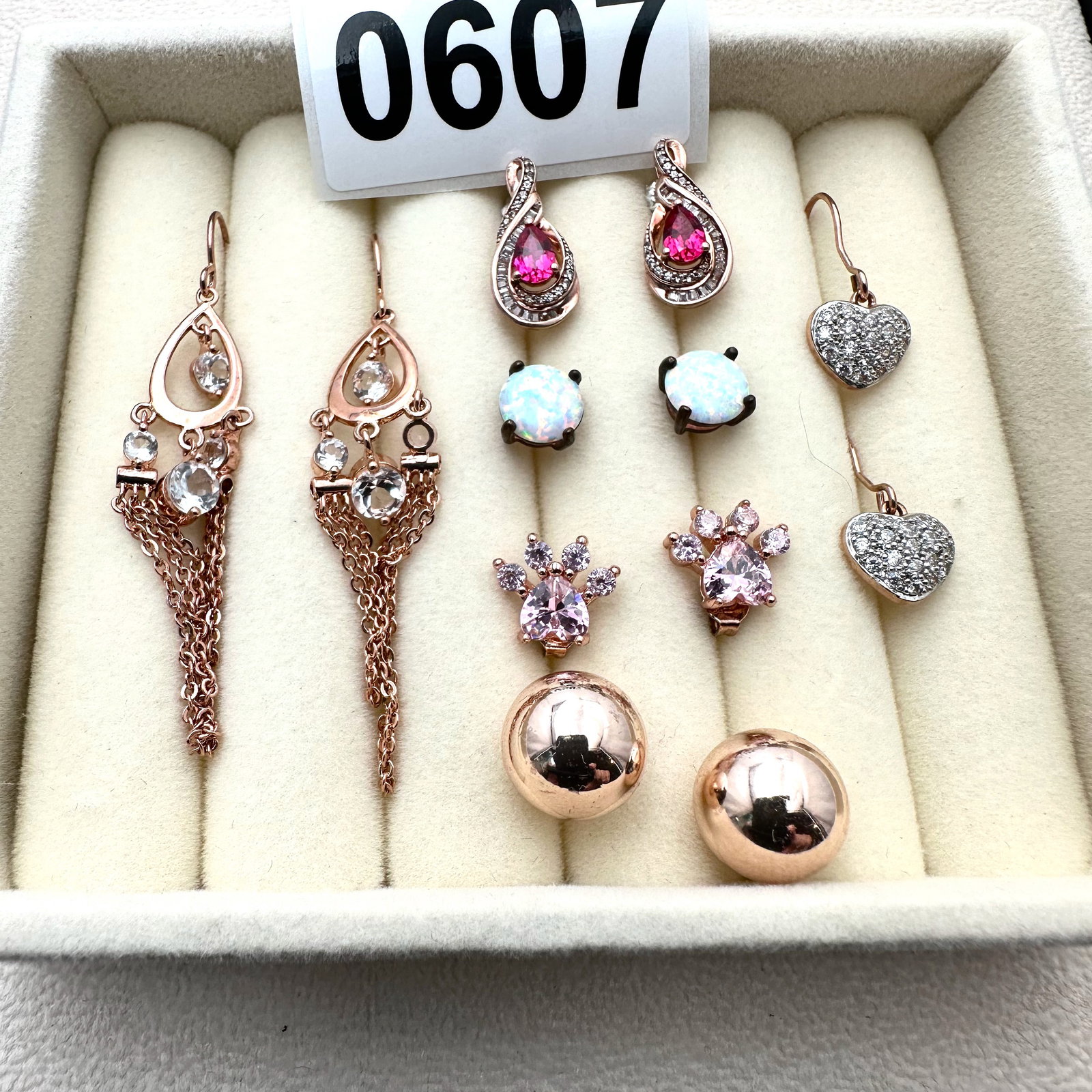 Group Collection Lot Earrings Crystal Rhinestone Multicolor Variety (1 of 2)