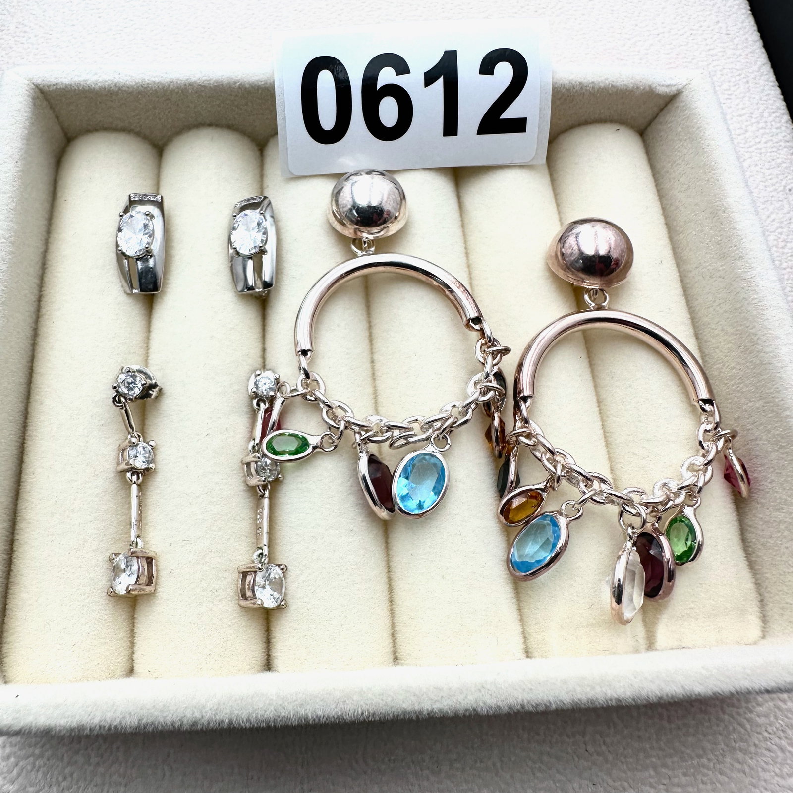 Group Collection Lot Earrings Crystal Rhinestone Multicolor Variety (1 of 2)