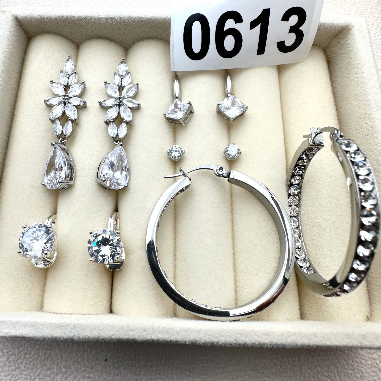 Group Collection Lot Earrings Crystal Rhinestone Multicolor Variety (1 of 2)