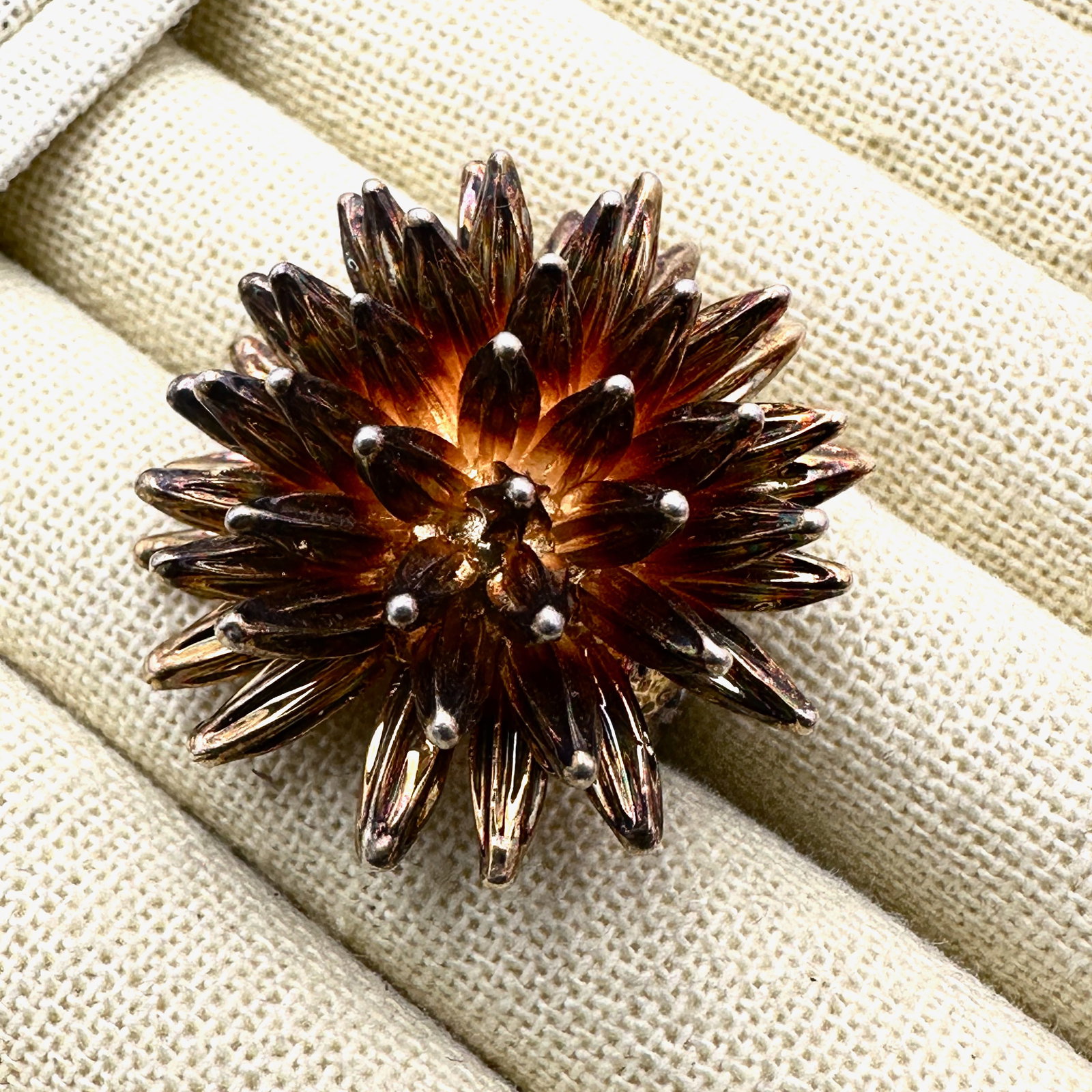 Gold Plated Sputnik Design Statement Ring Size 7 (1 of 2)